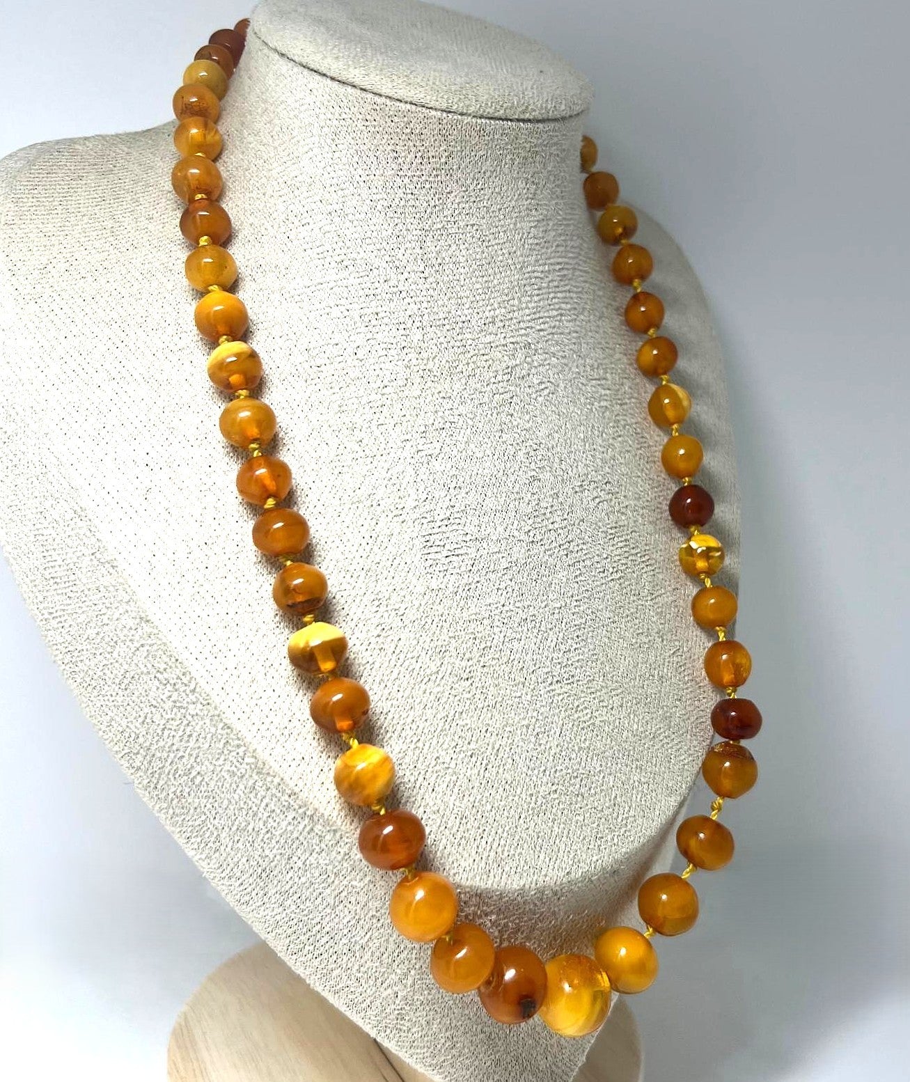 Antike Butterscotch Bernstein Kette