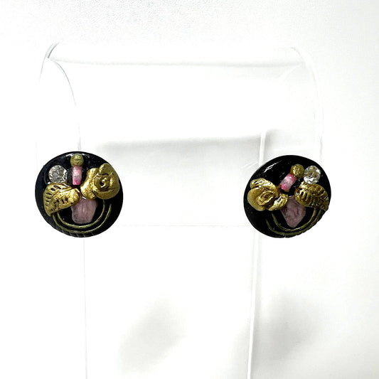 Vintage Ohrstecker floral 