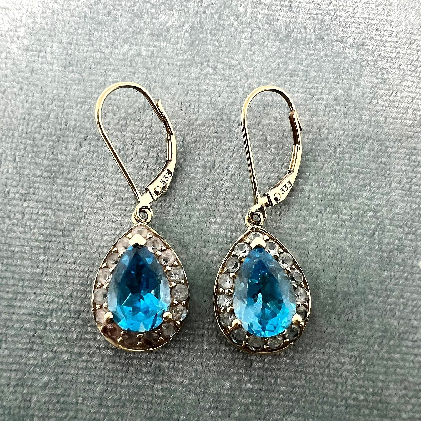 Ohrringe mit großen Topaz