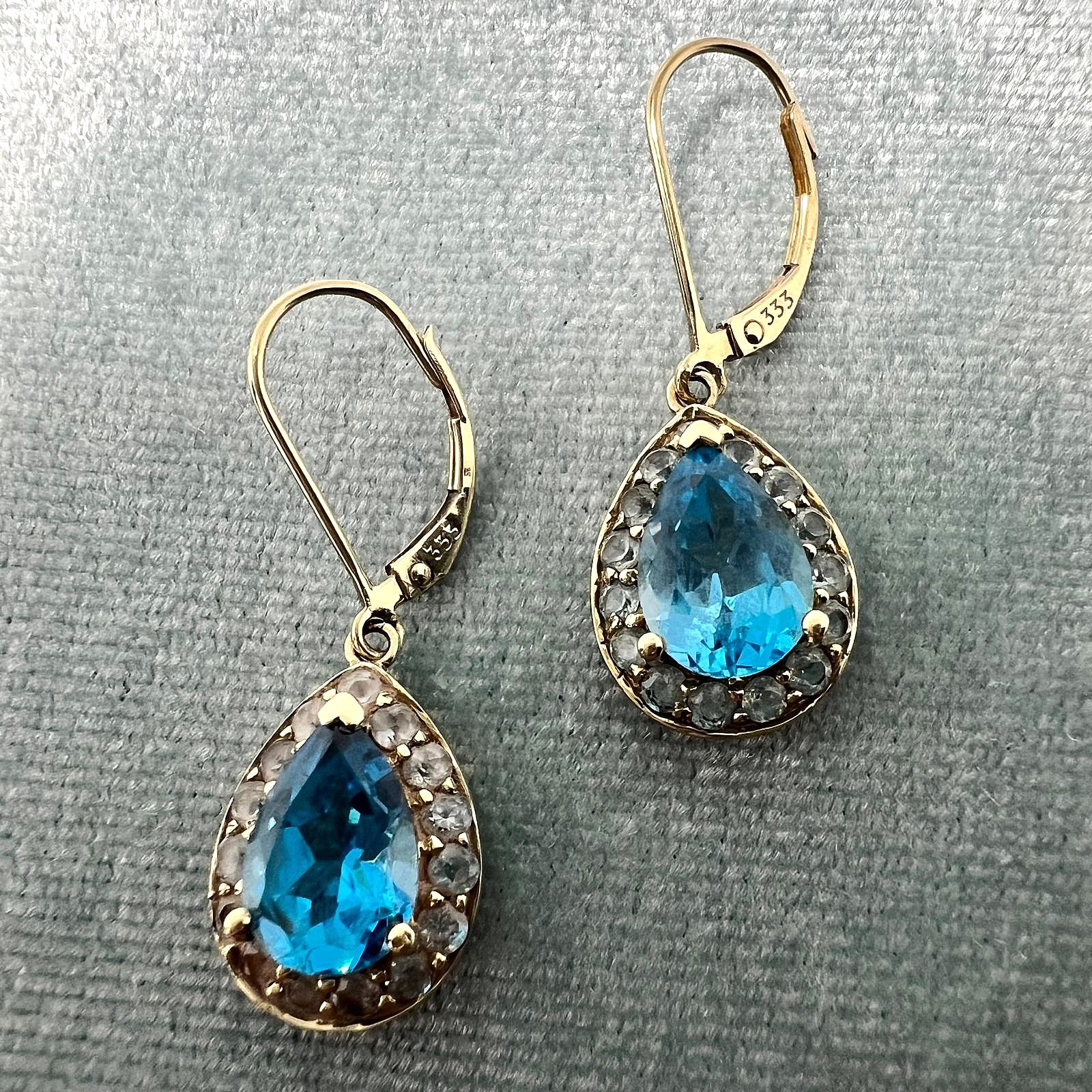 Ohrringe mit großen Topaz