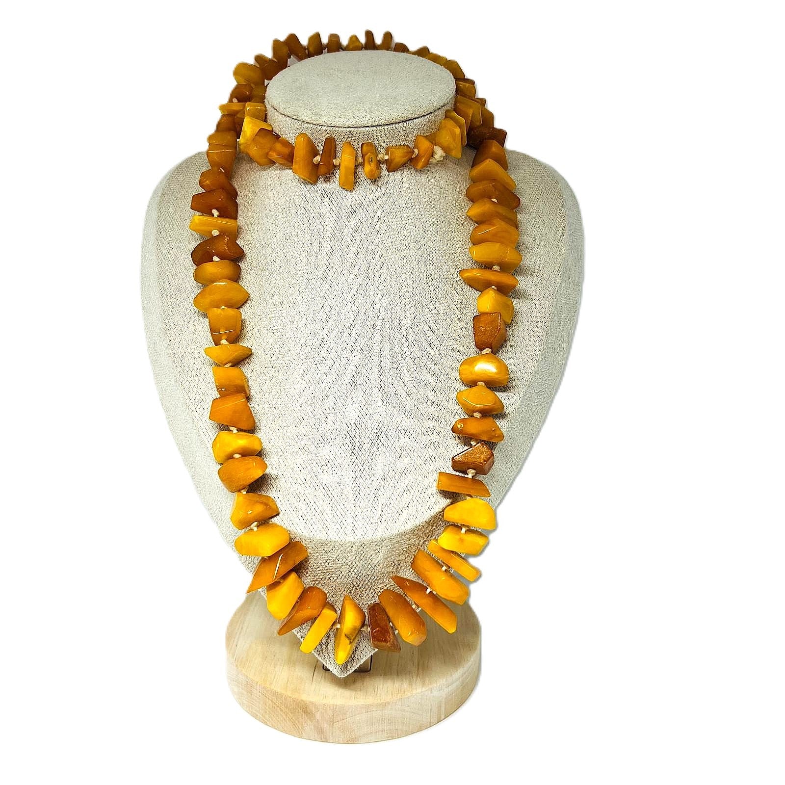 Antike Butterscotch Bernstein-Kette 