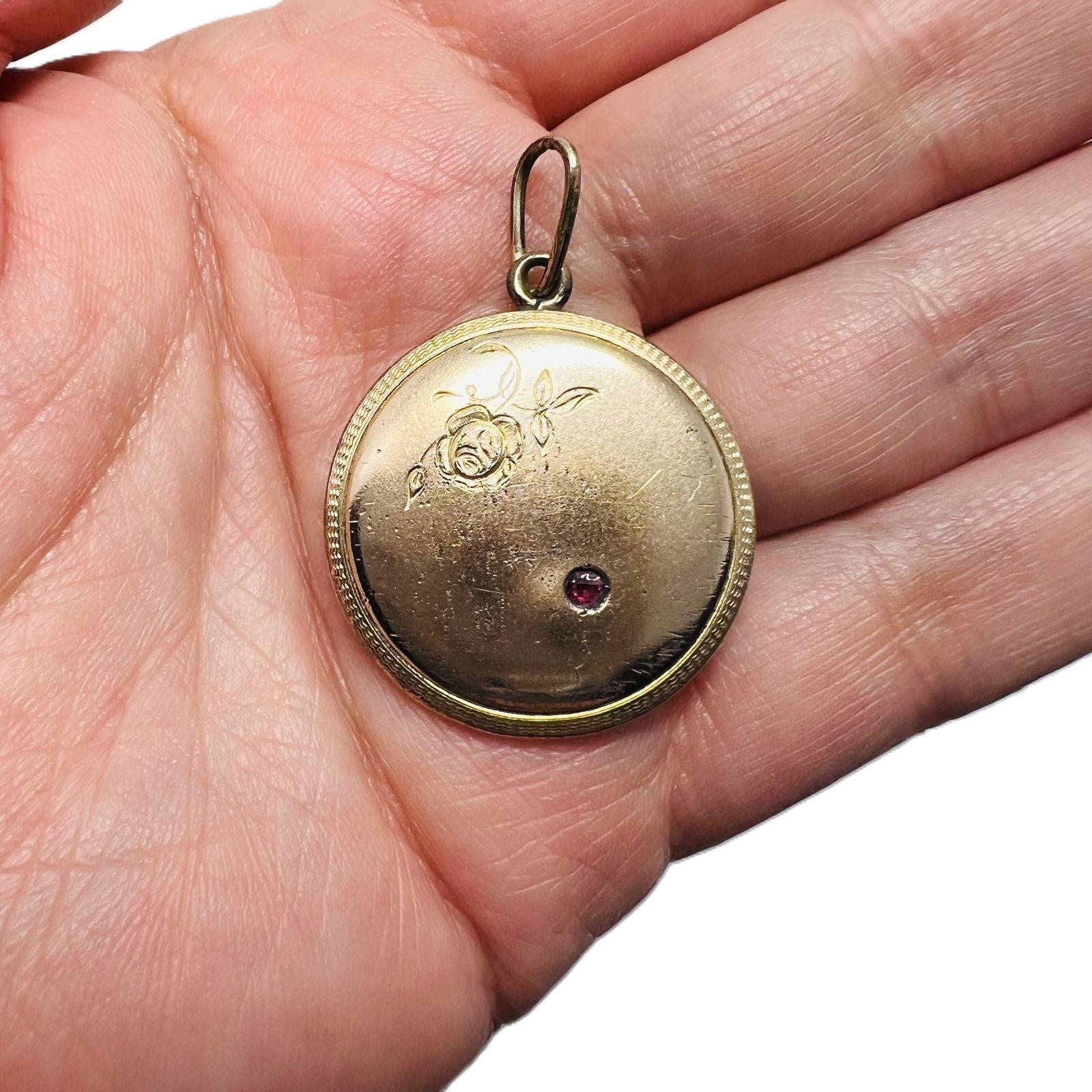  Biedermeier Tombak Anhänger 