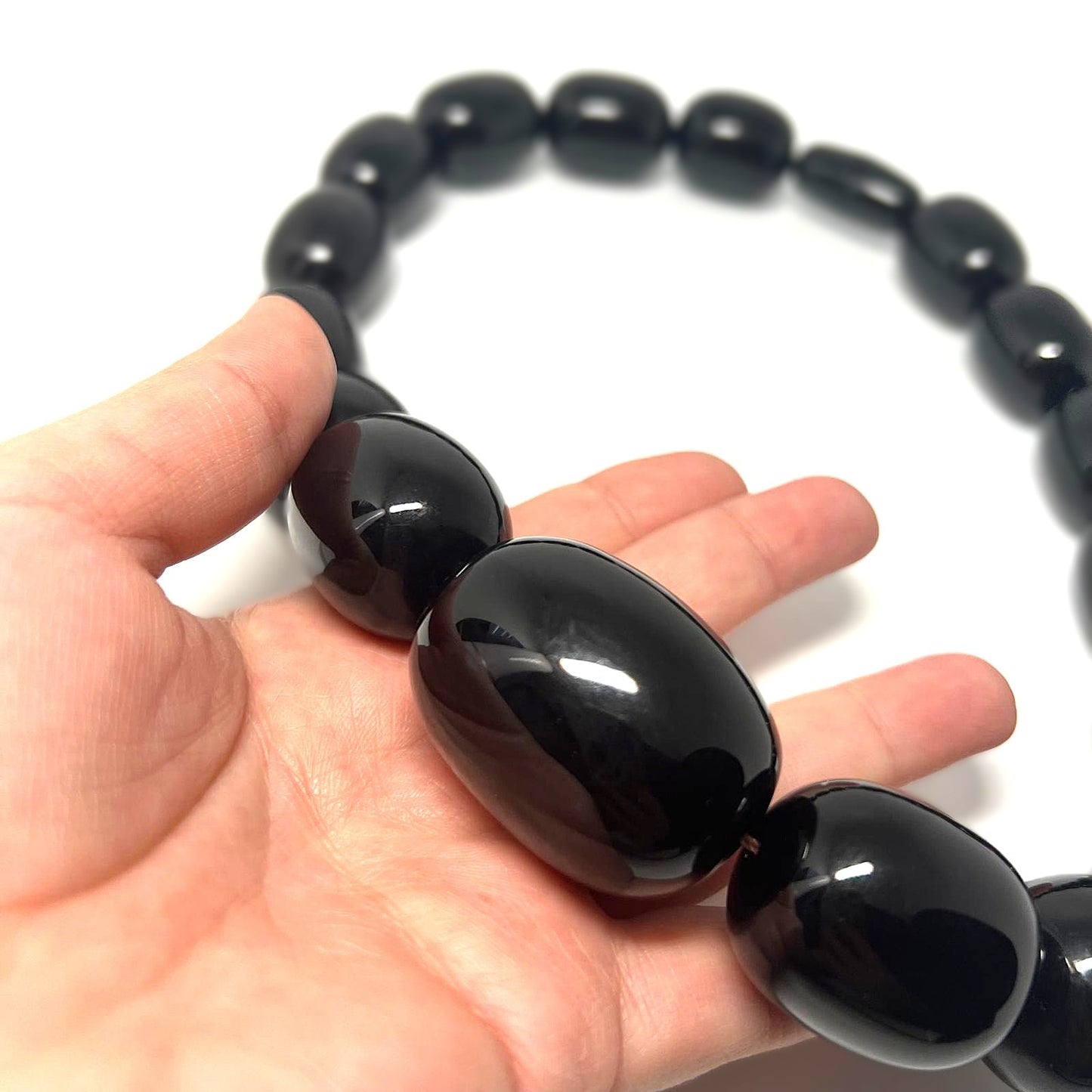 XXL Bakelit Kette Schwarz