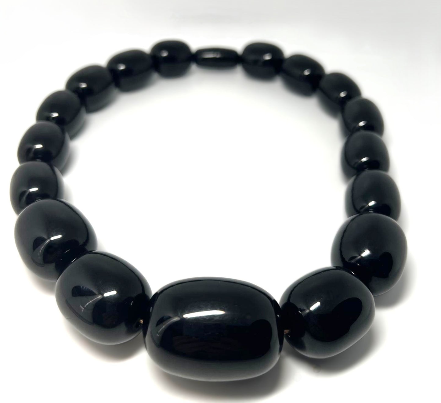 XXL Bakelit Kette Schwarz