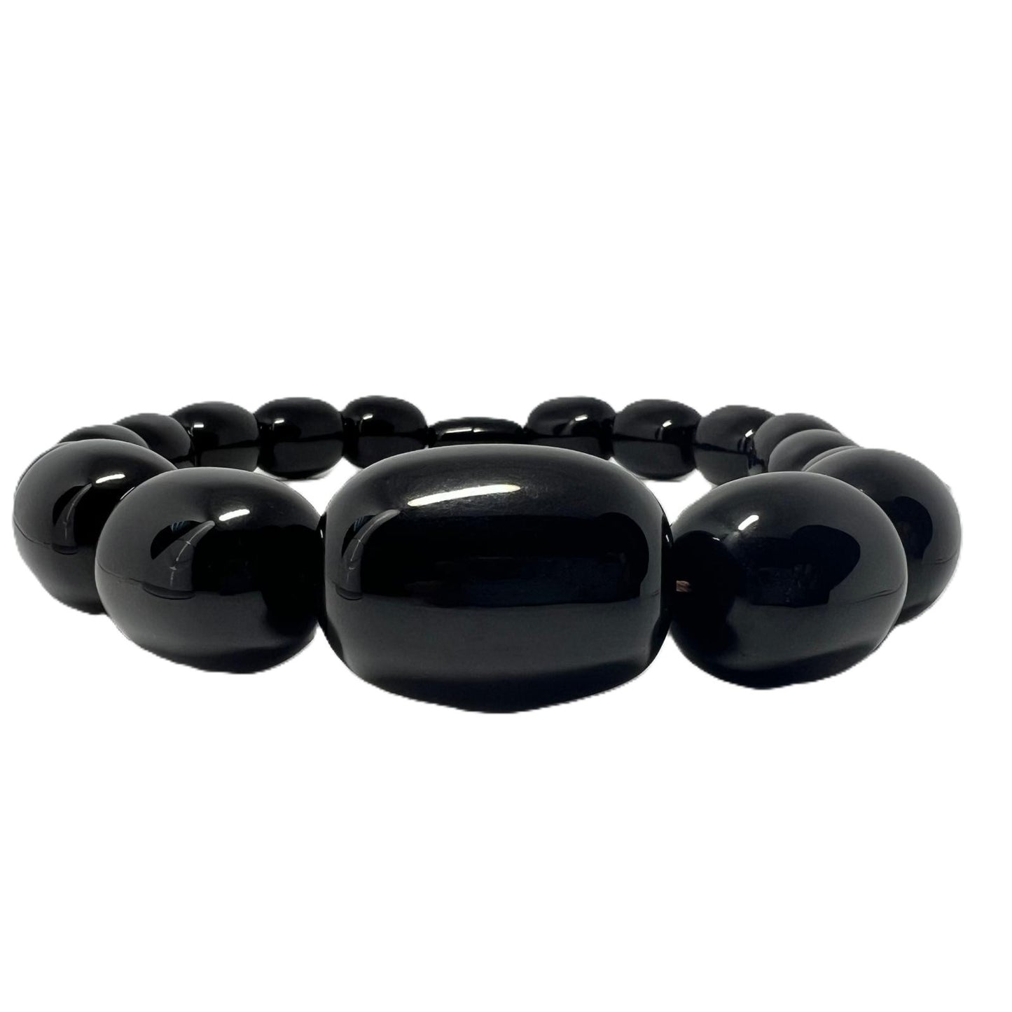 XXL Bakelit Kette Schwarz