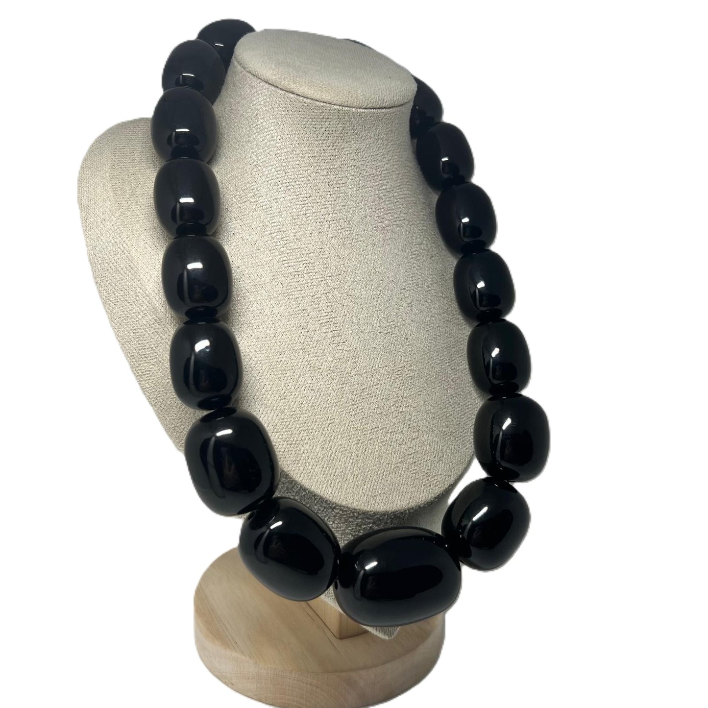 XXL Bakelit Kette Schwarz