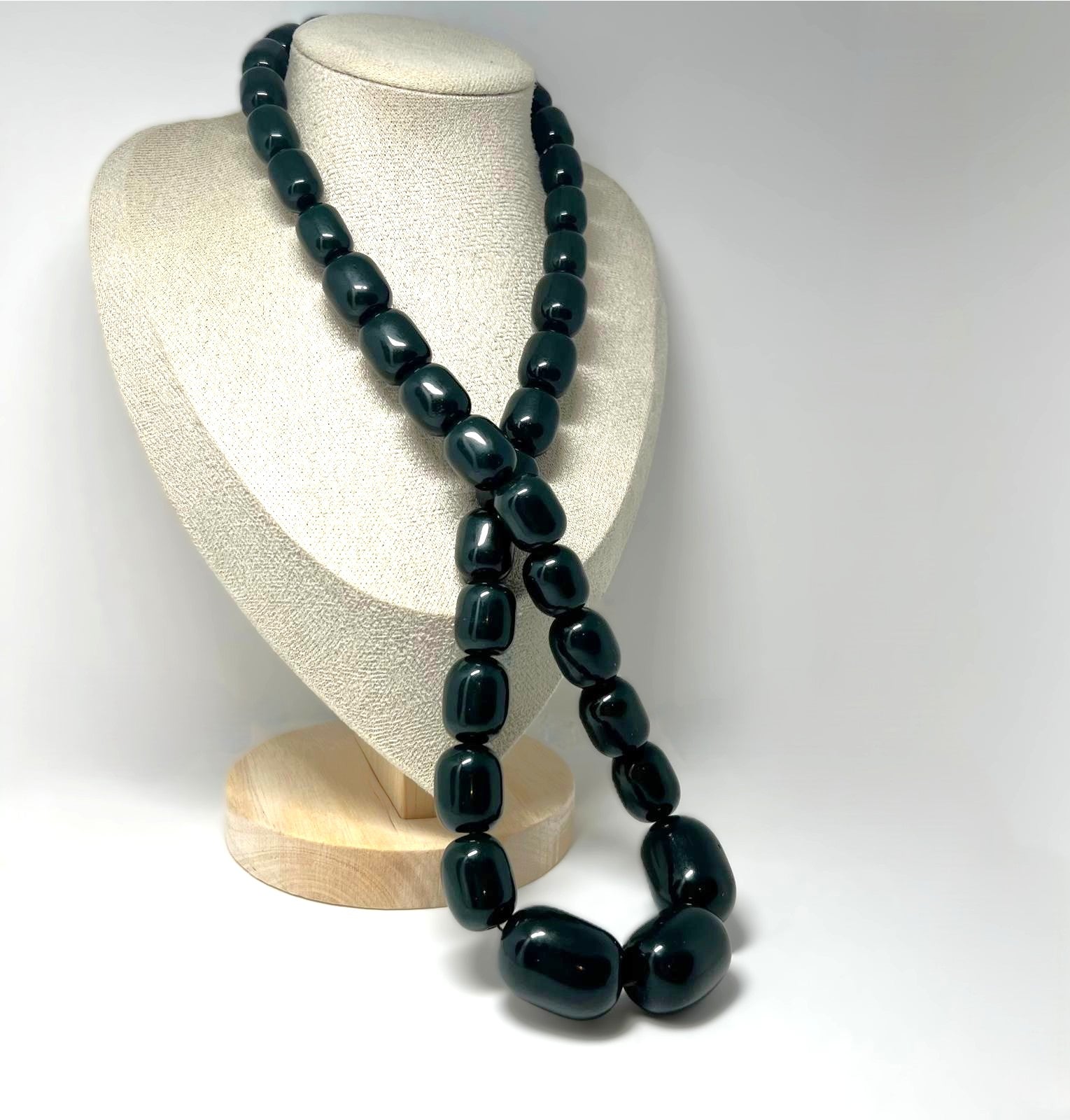 XXL grün Bakelit Kette Art Déco