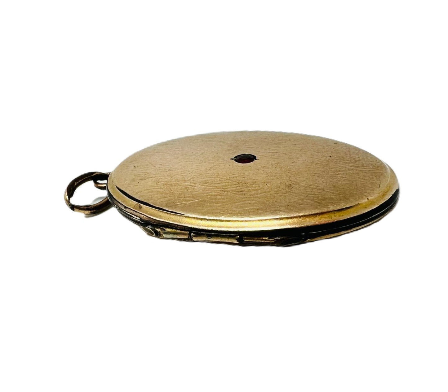 Biedermeier Tombak Granat Foto Medaillon 