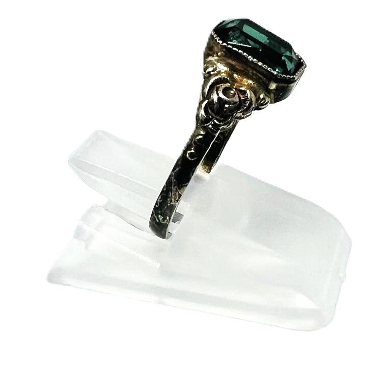 Minimalistischer Art Déco 830 Silberring 