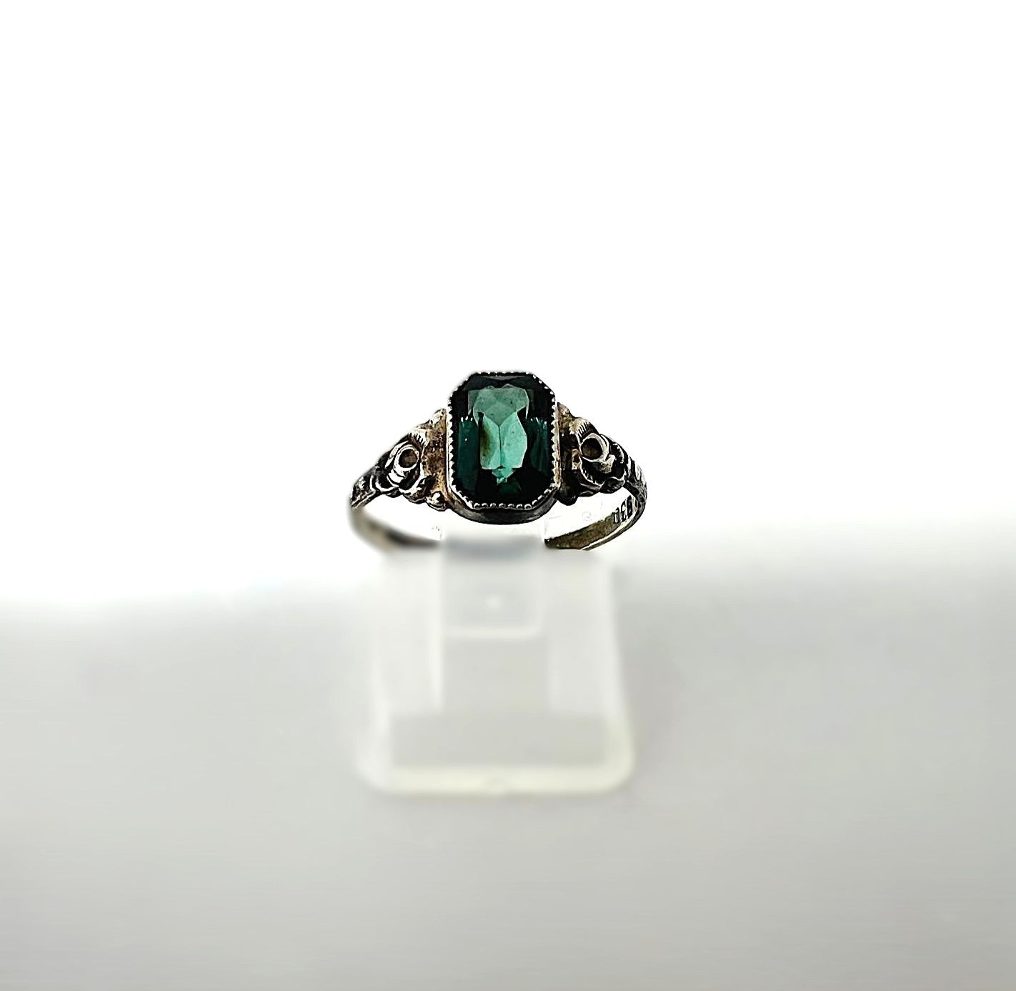 Minimalistischer Art Déco 835 Silberring