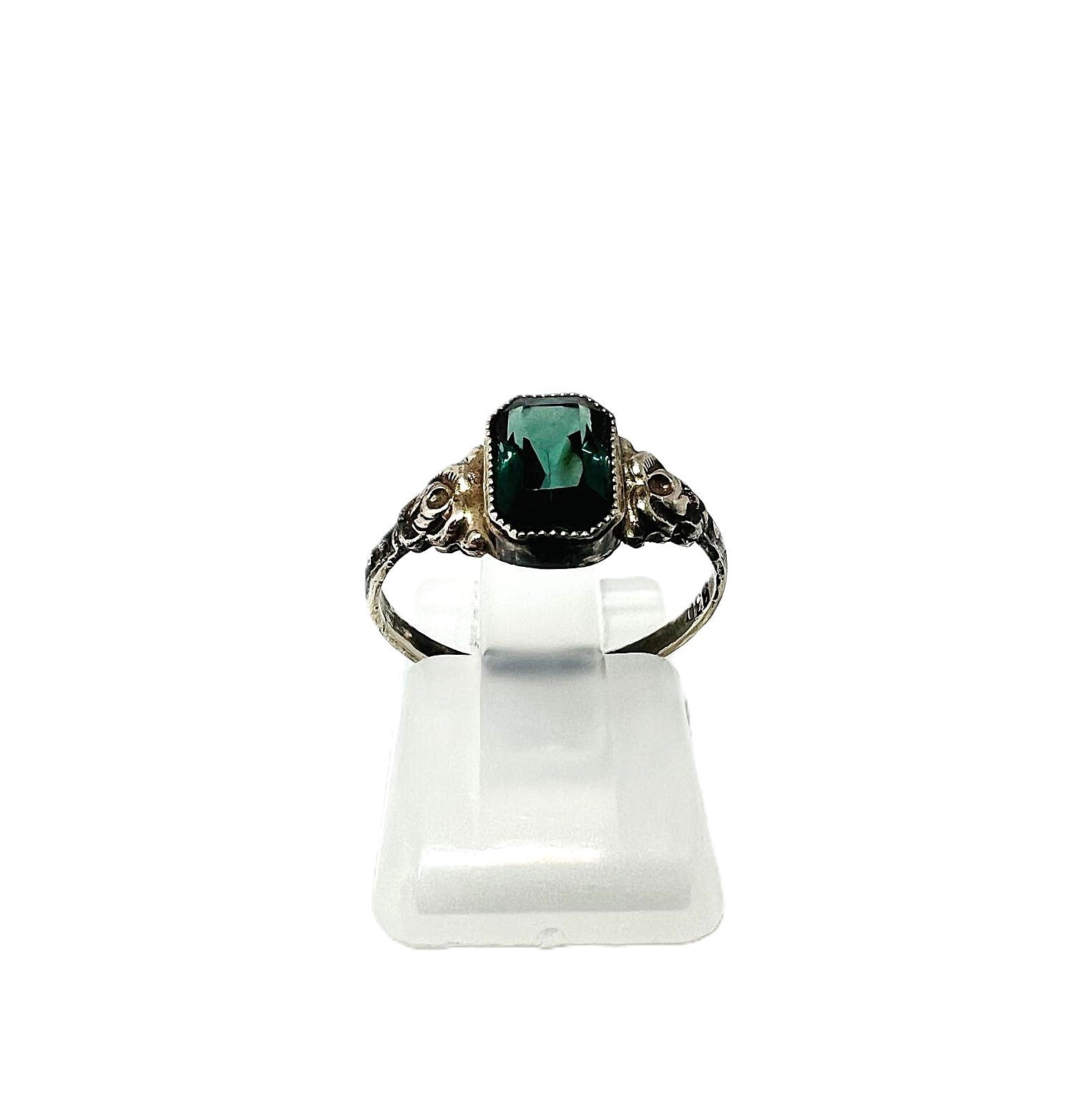 Minimalistischer Art Déco 835 Silberring