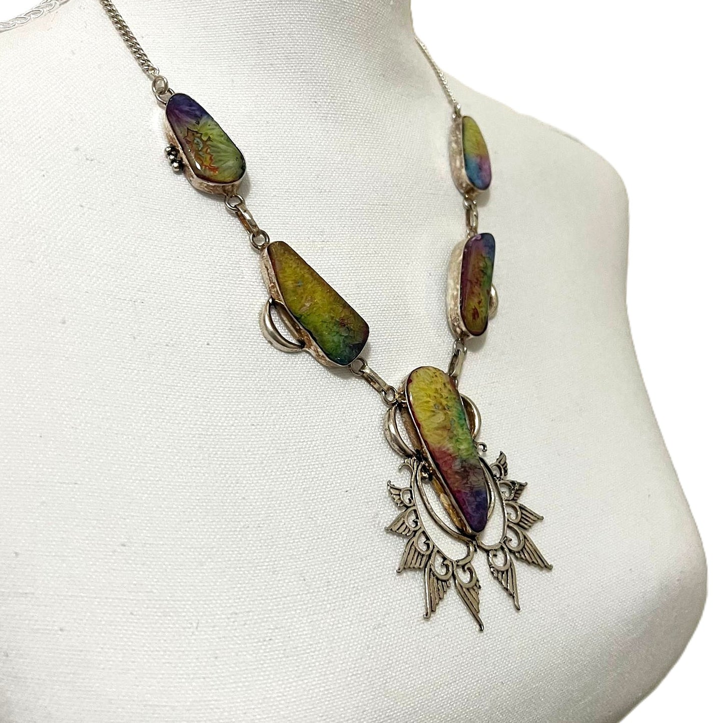 Achat-Kette 925er Sterling Silber