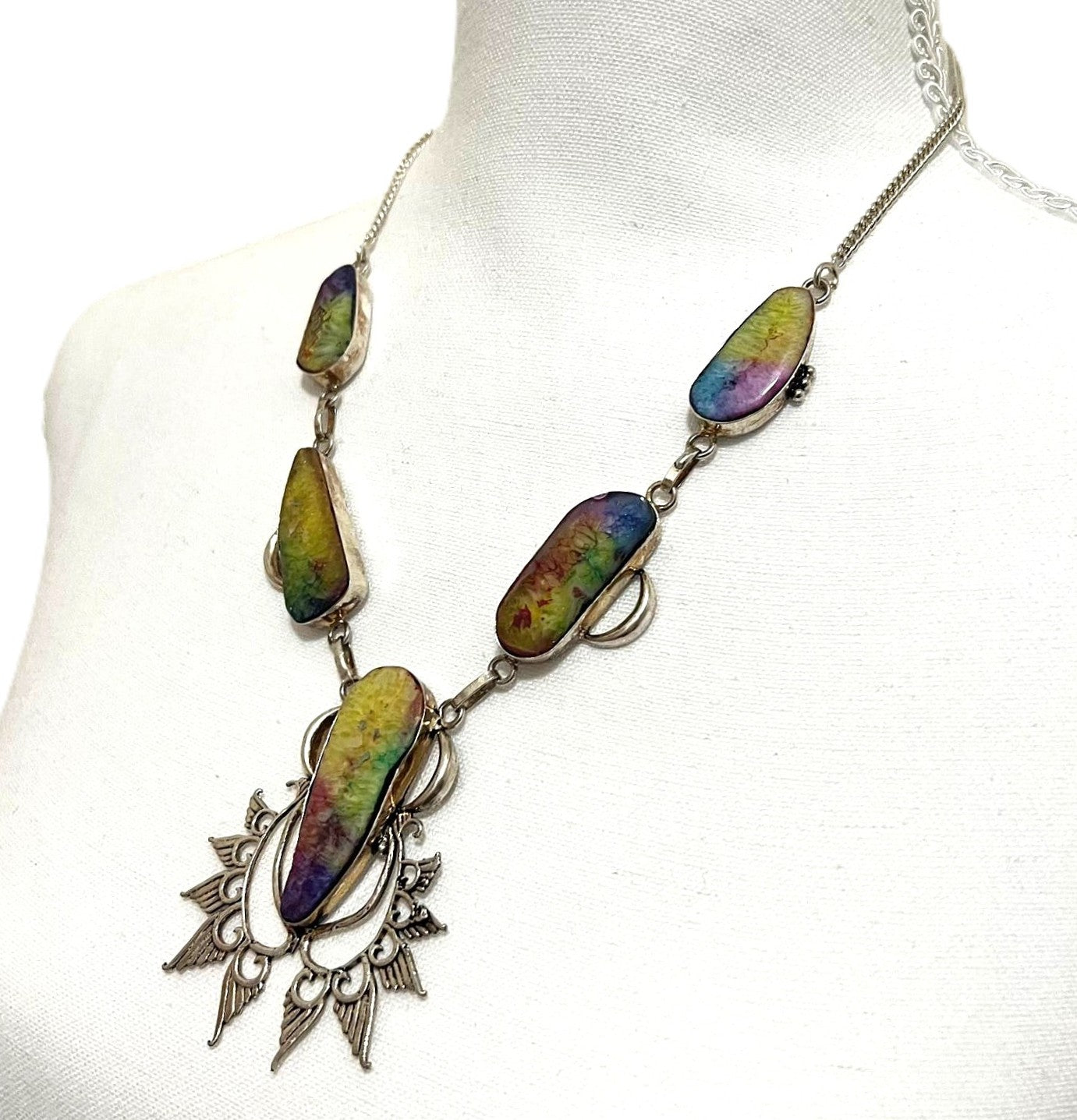 Achat-Kette 925er Sterling Silber