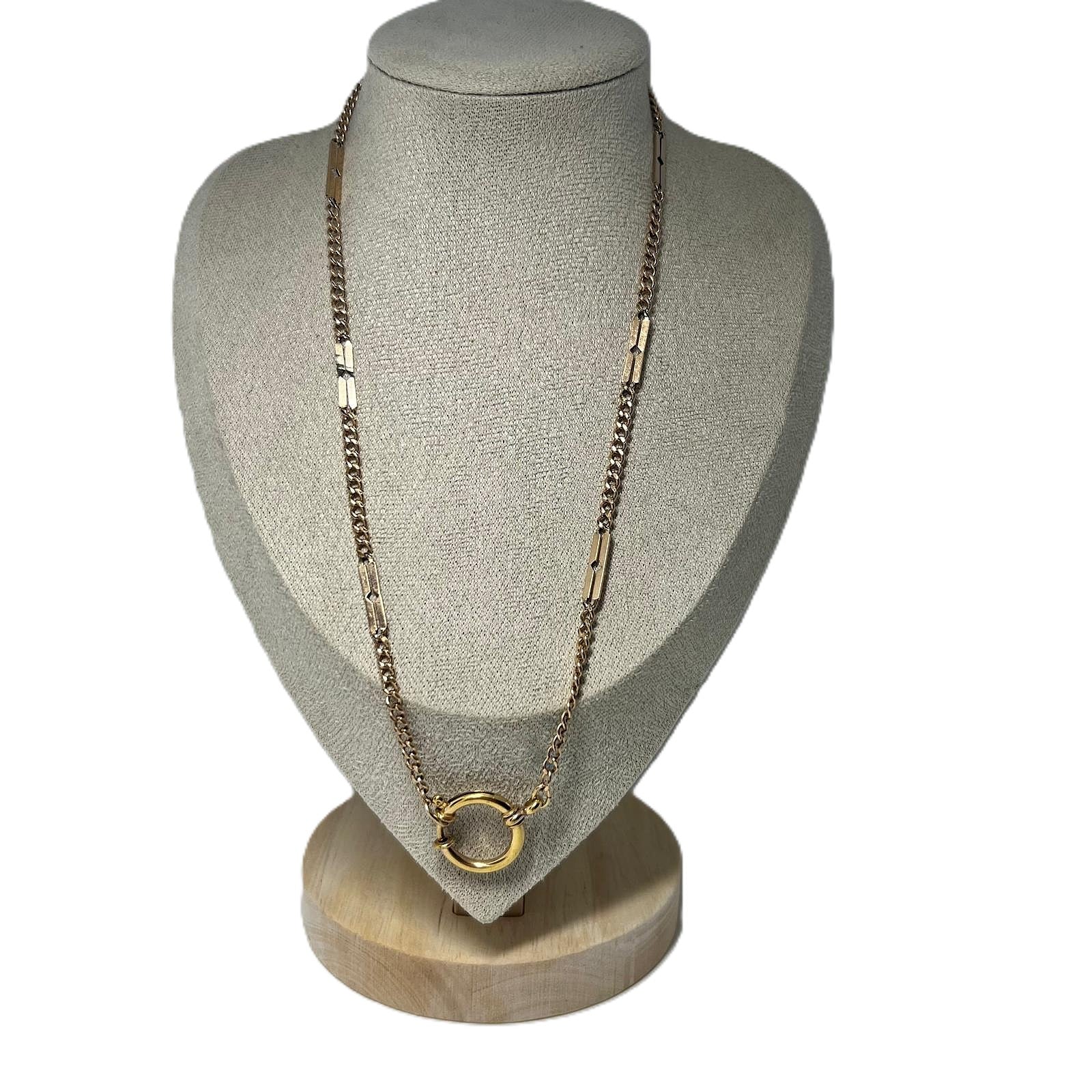 Antike 9K Gold Biedermeier Taschenuhrkette 