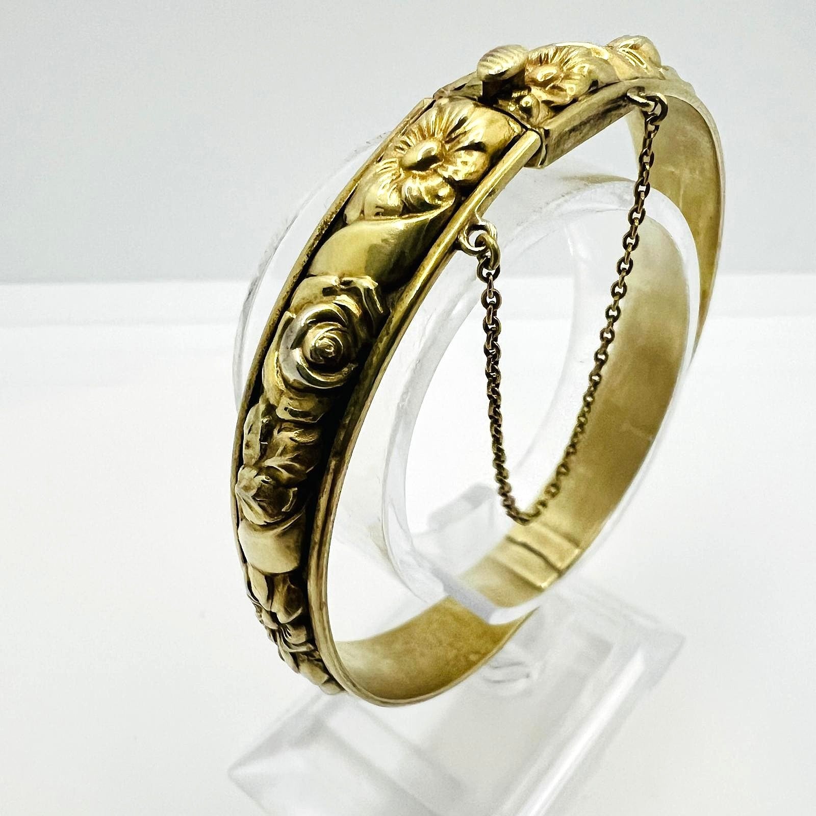 viktorianischer Armreif vergoldet Messing