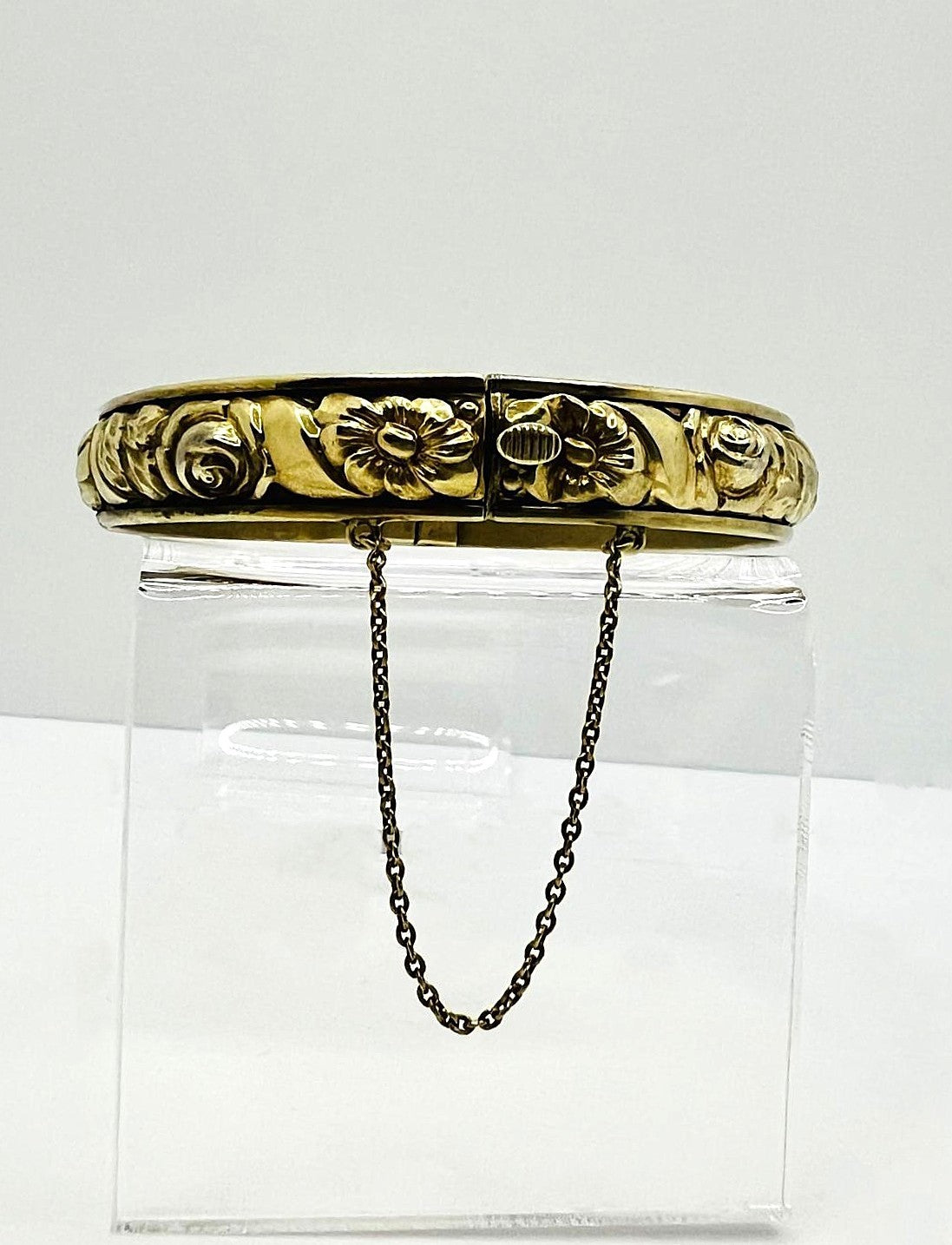 viktorianischer Armreif vergoldet Messing