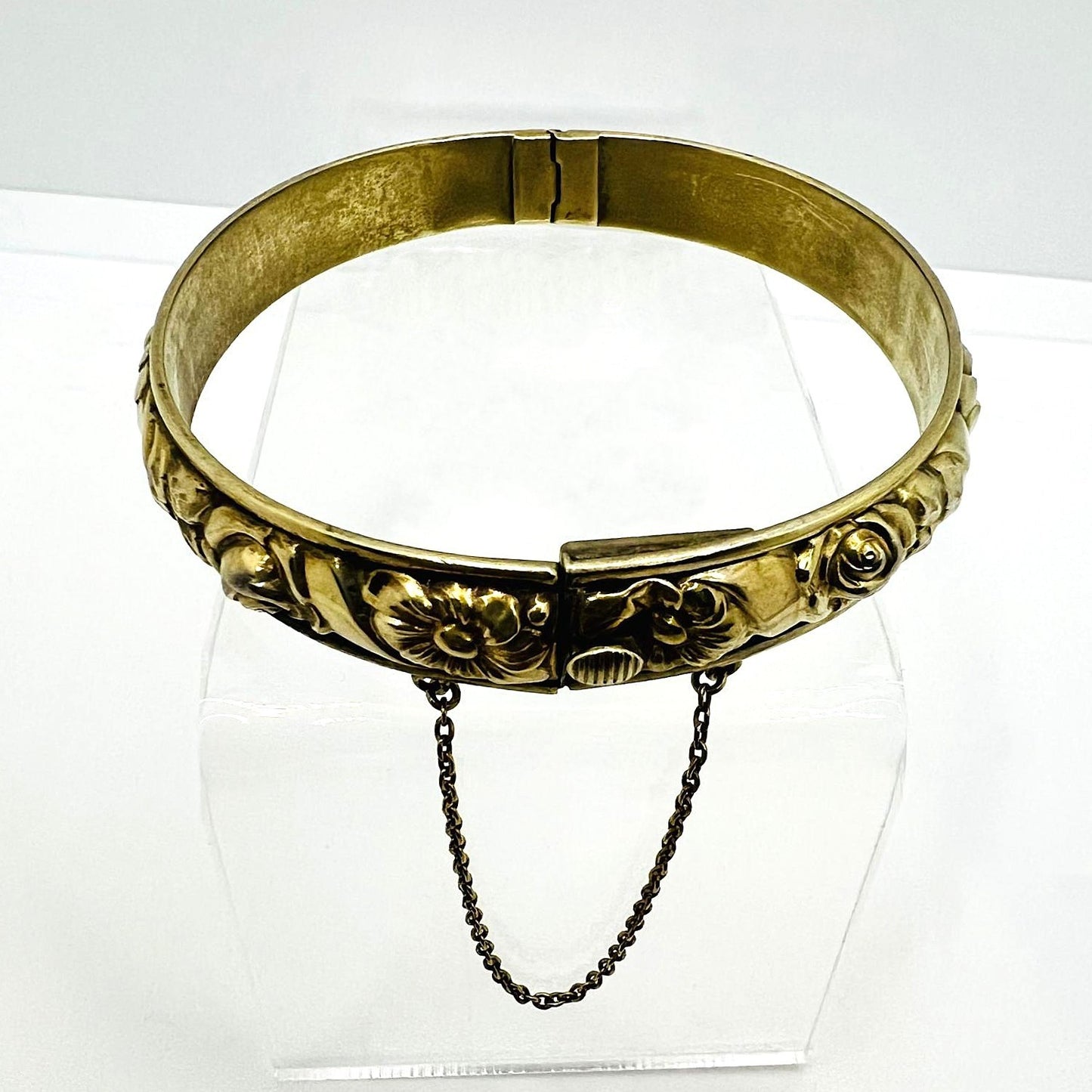 viktorianischer Armreif vergoldet Messing