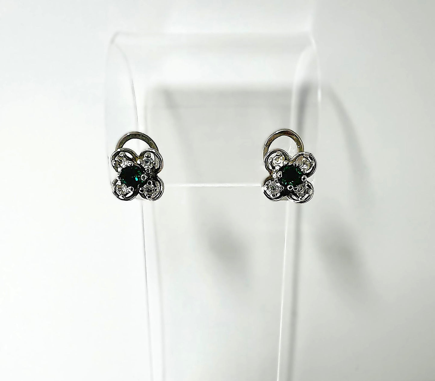 Art-Deco 925 Silber Ohrstecker mit 