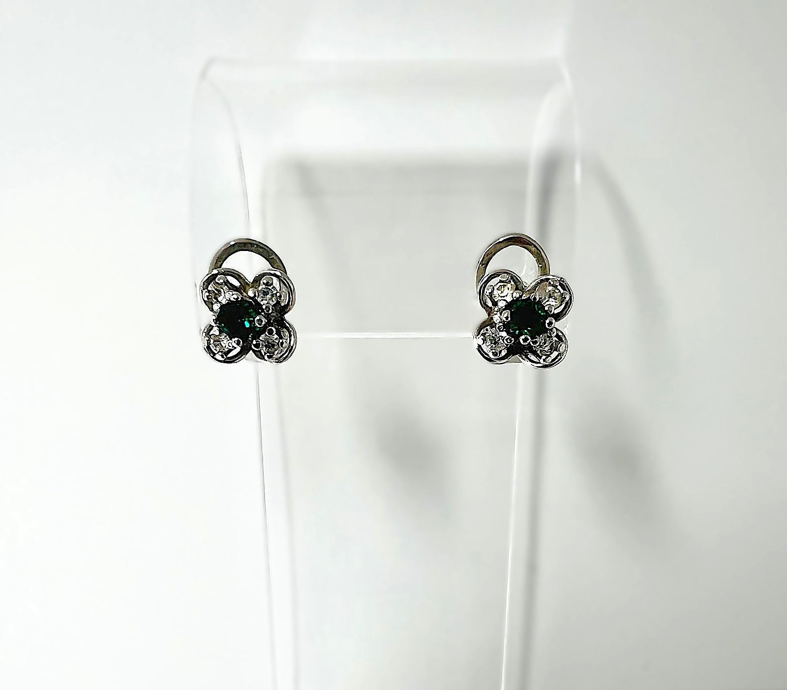 Art-Deco 925 Silber Ohrstecker mit 