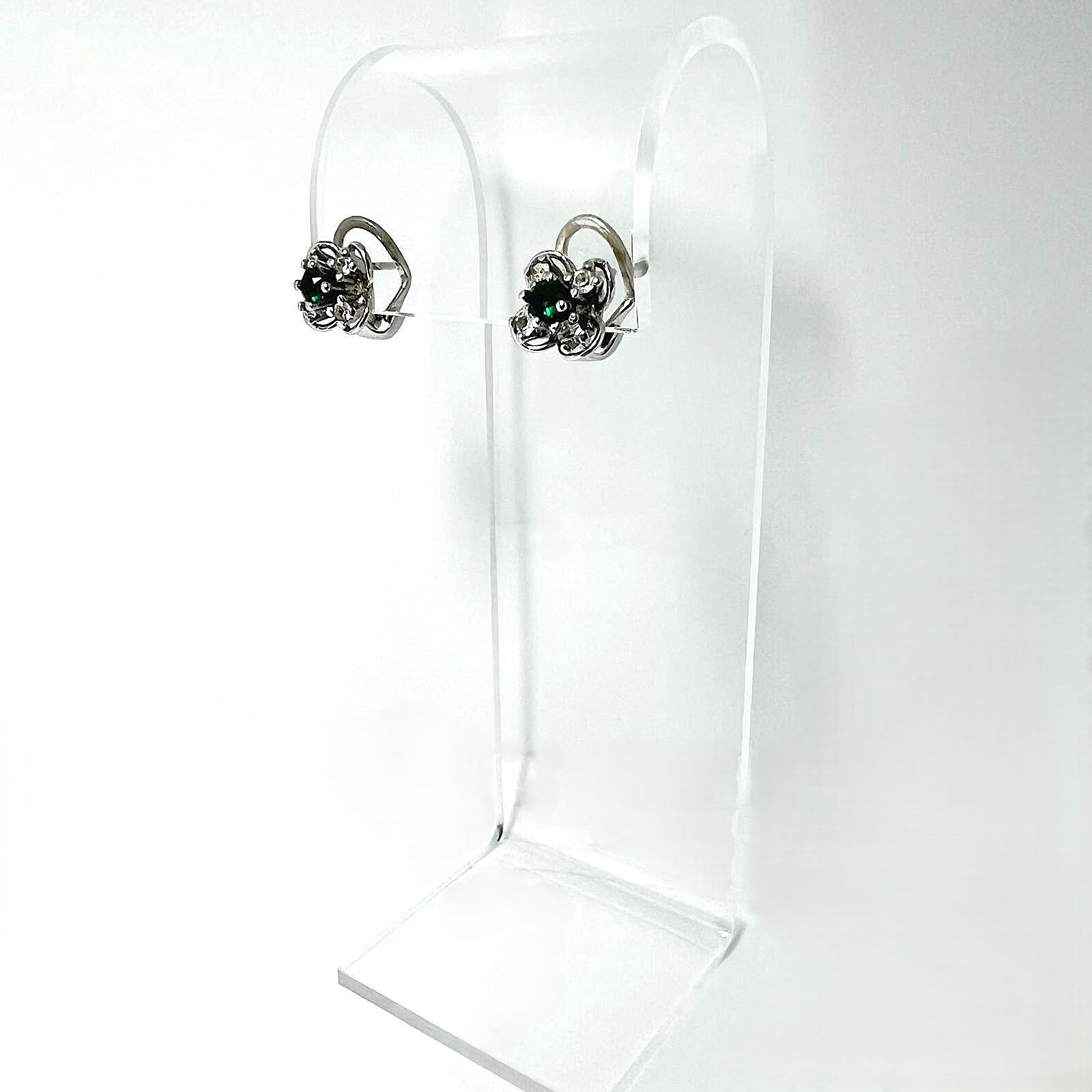 Art-Deco 925 Silber Ohrstecker mit 