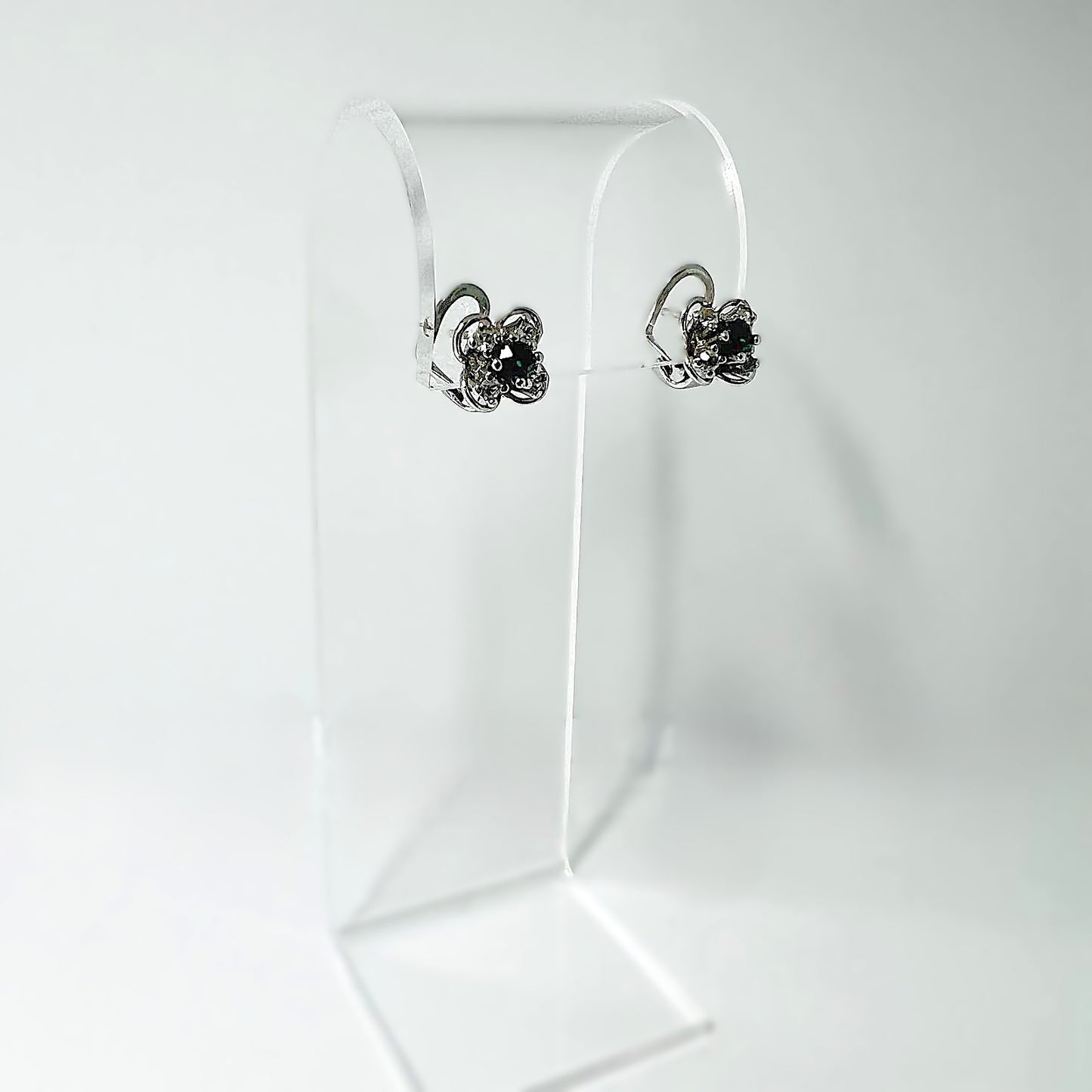 Art-Deco 925 Silber Ohrstecker mit 