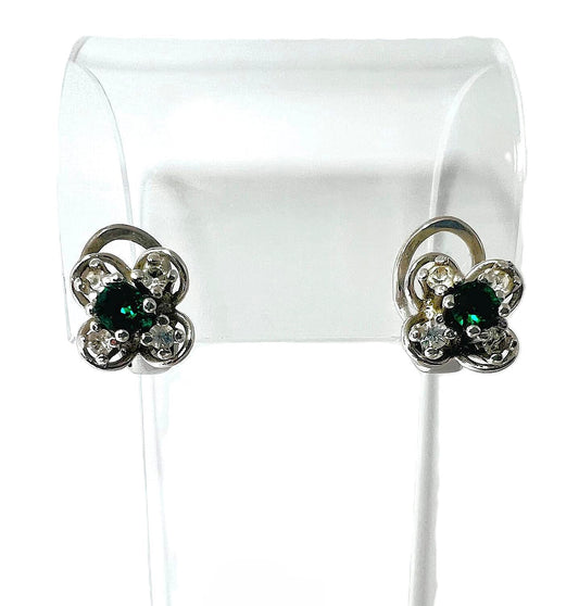 Art-Deco 925 Silber Ohrstecker mit 