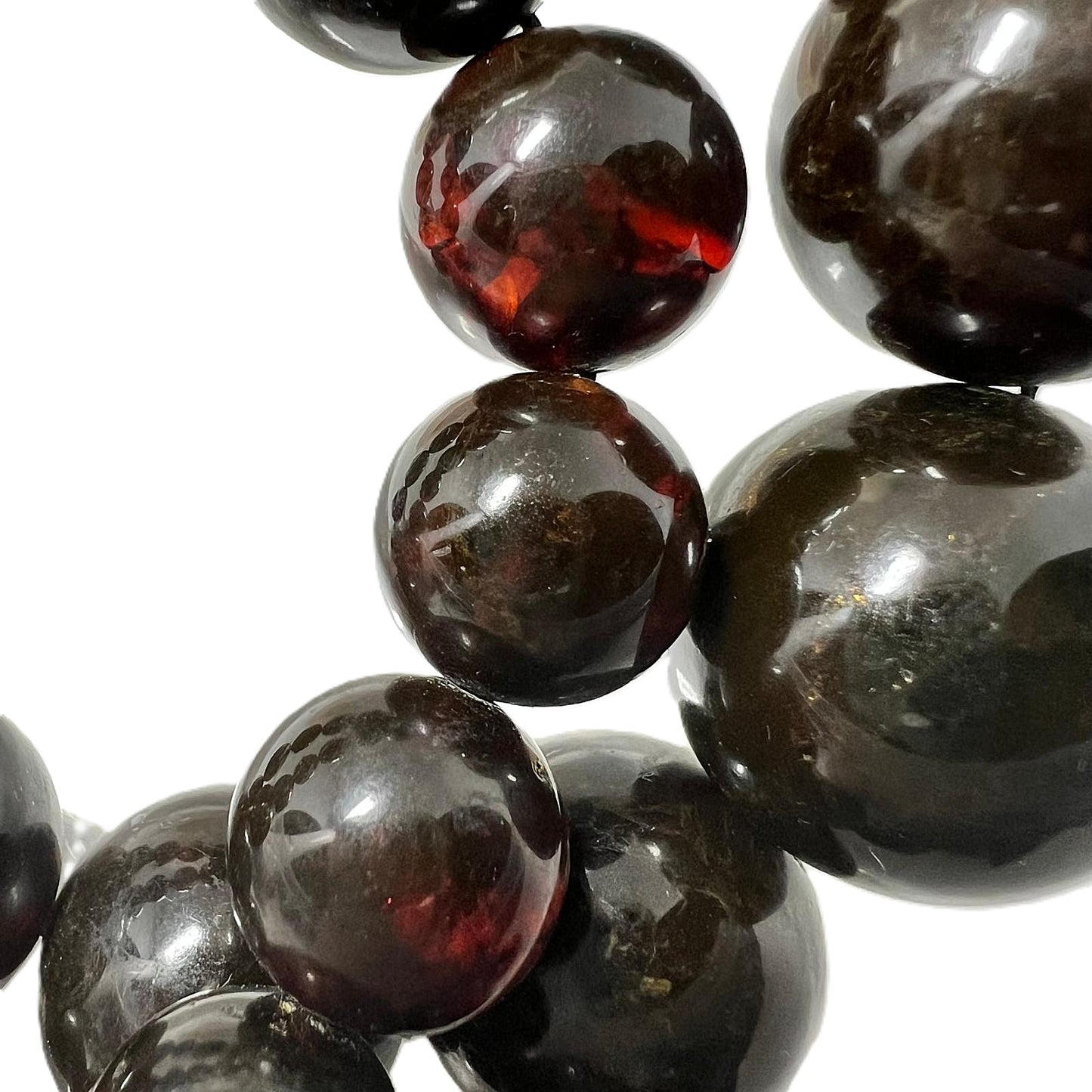 Schwarze Bernstein-Kette (Amber) – 140 g 