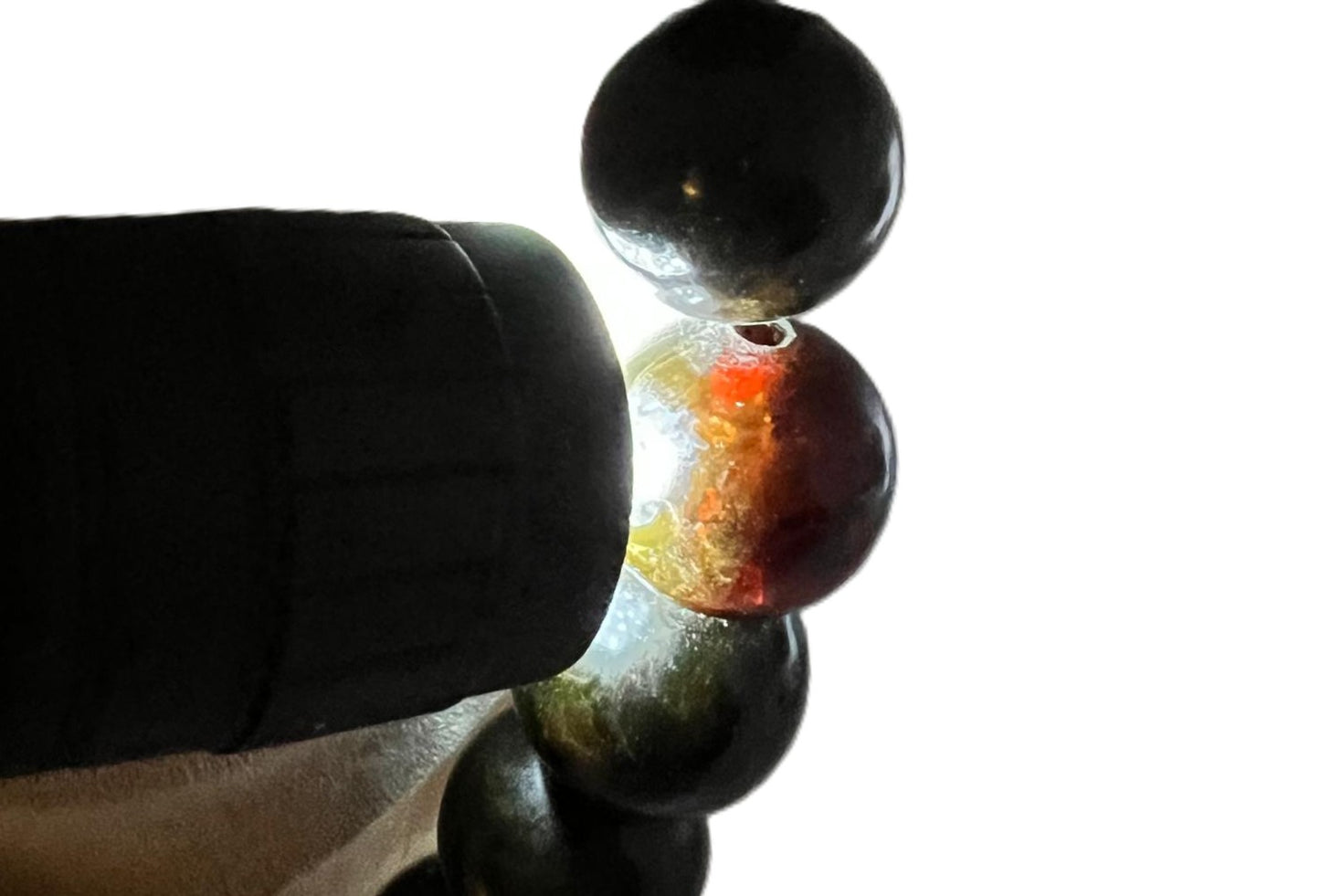 Schwarze Bernstein-Kette (Amber) – 140 g 