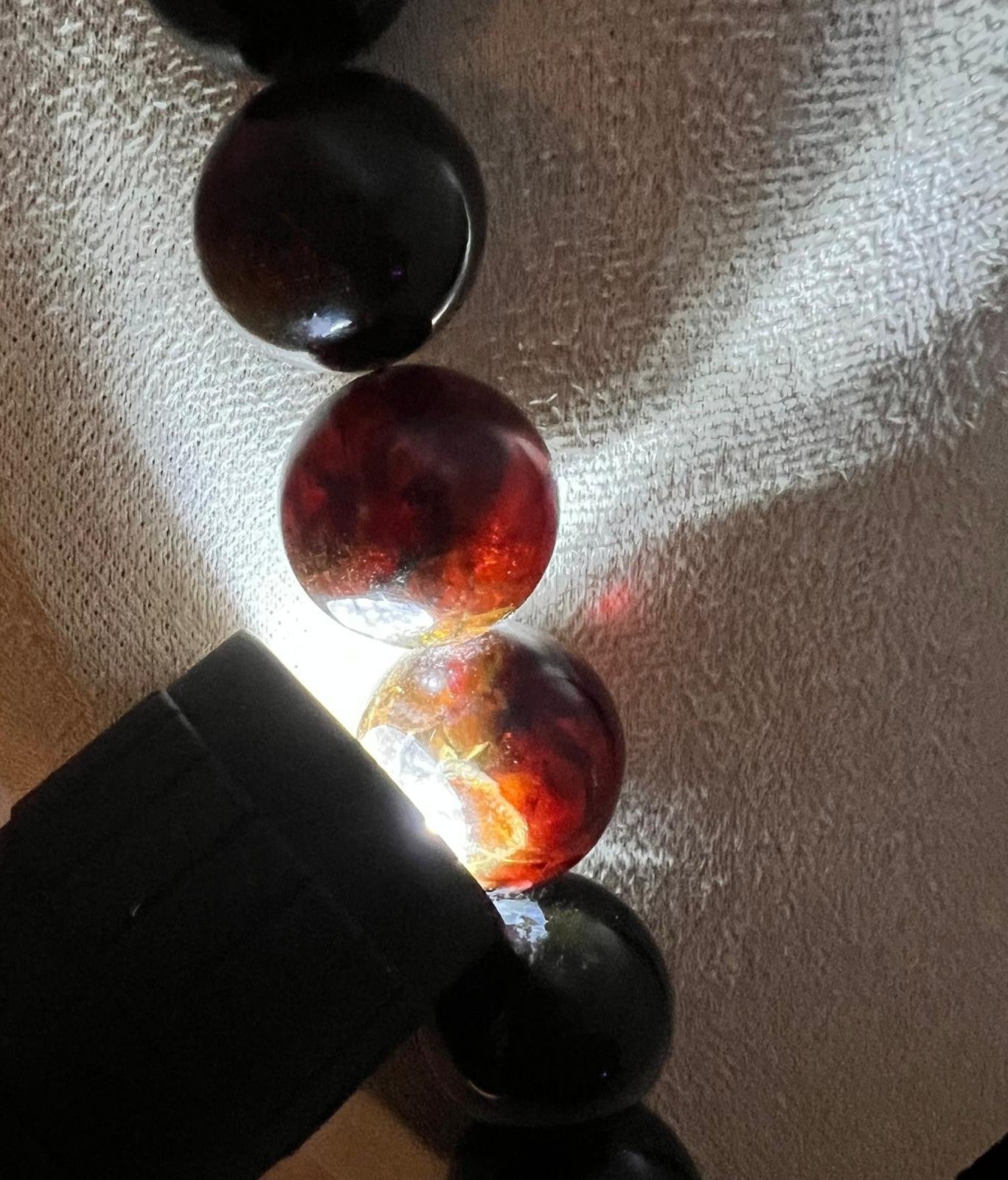 Schwarze Bernstein-Kette (Amber) – 140 g 