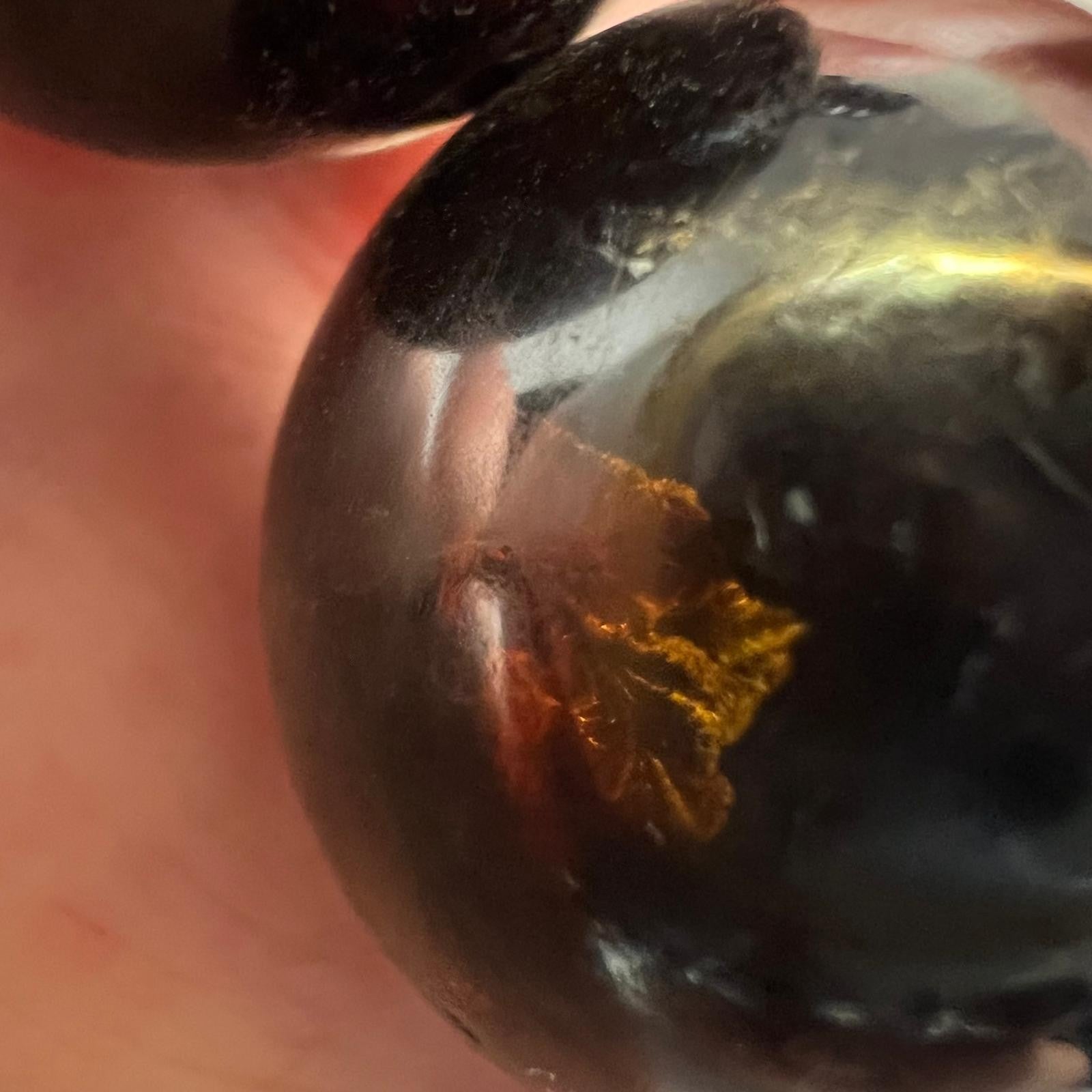 Schwarze Bernstein-Kette (Amber) – 140 g 