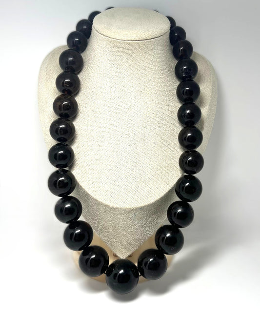 Schwarze Bernstein-Kette (Amber) – 140 g 