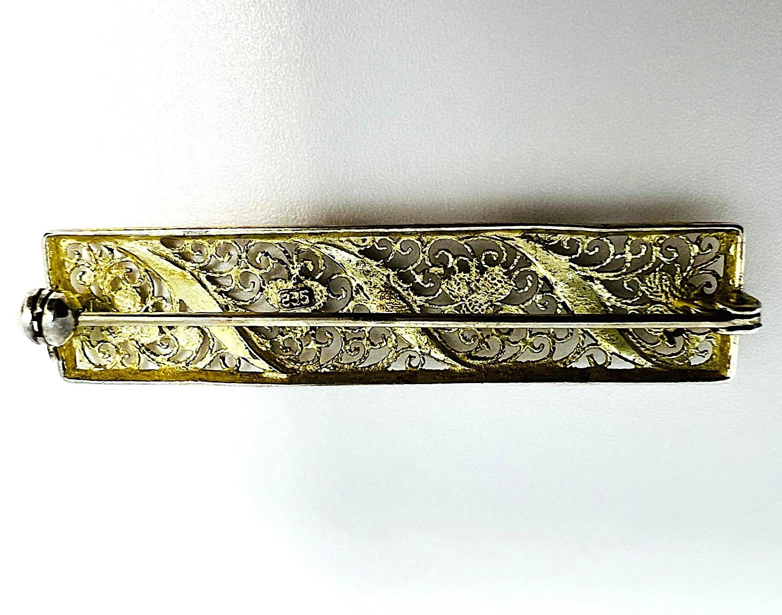 Filigrane Art-Déco-Brosche 