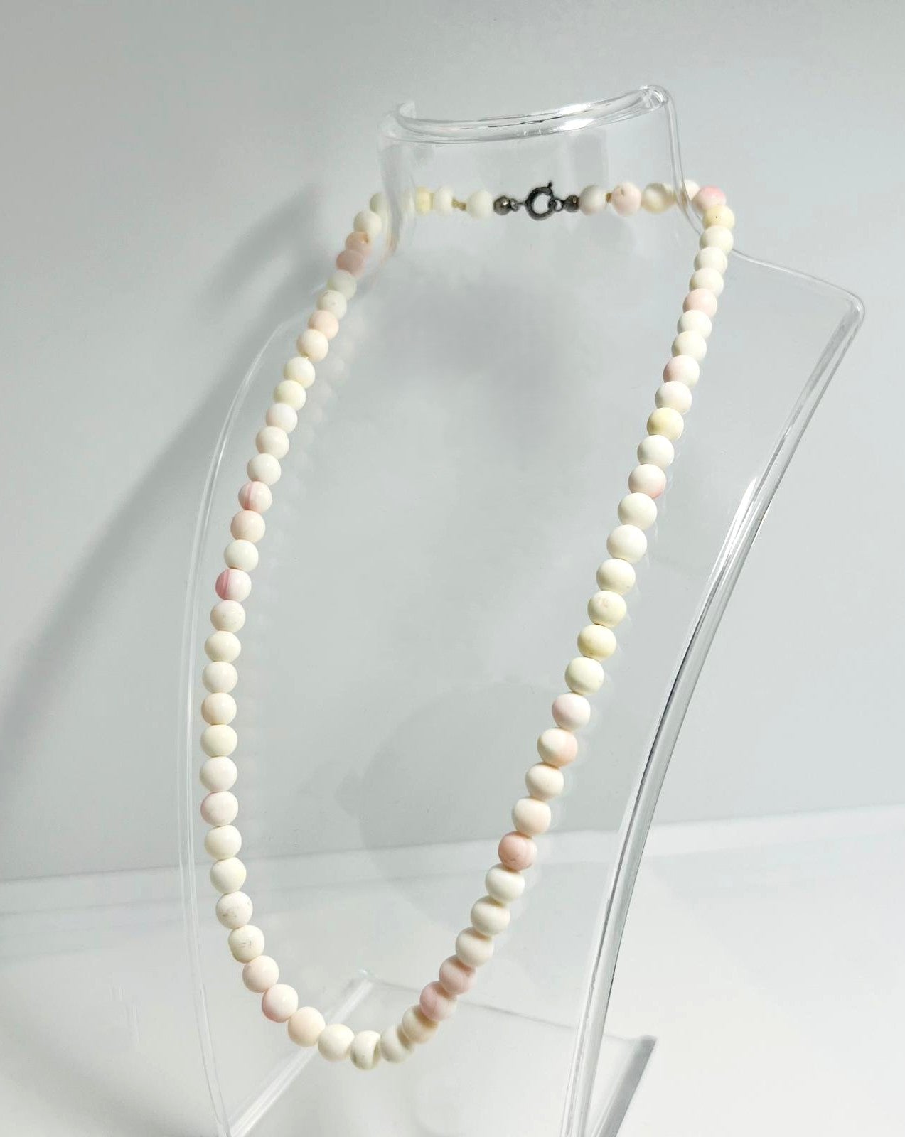 Edelkorallen Kette Engelshaut – Minimalistisch & Fein – 46cm – Vintage Necklace Coral