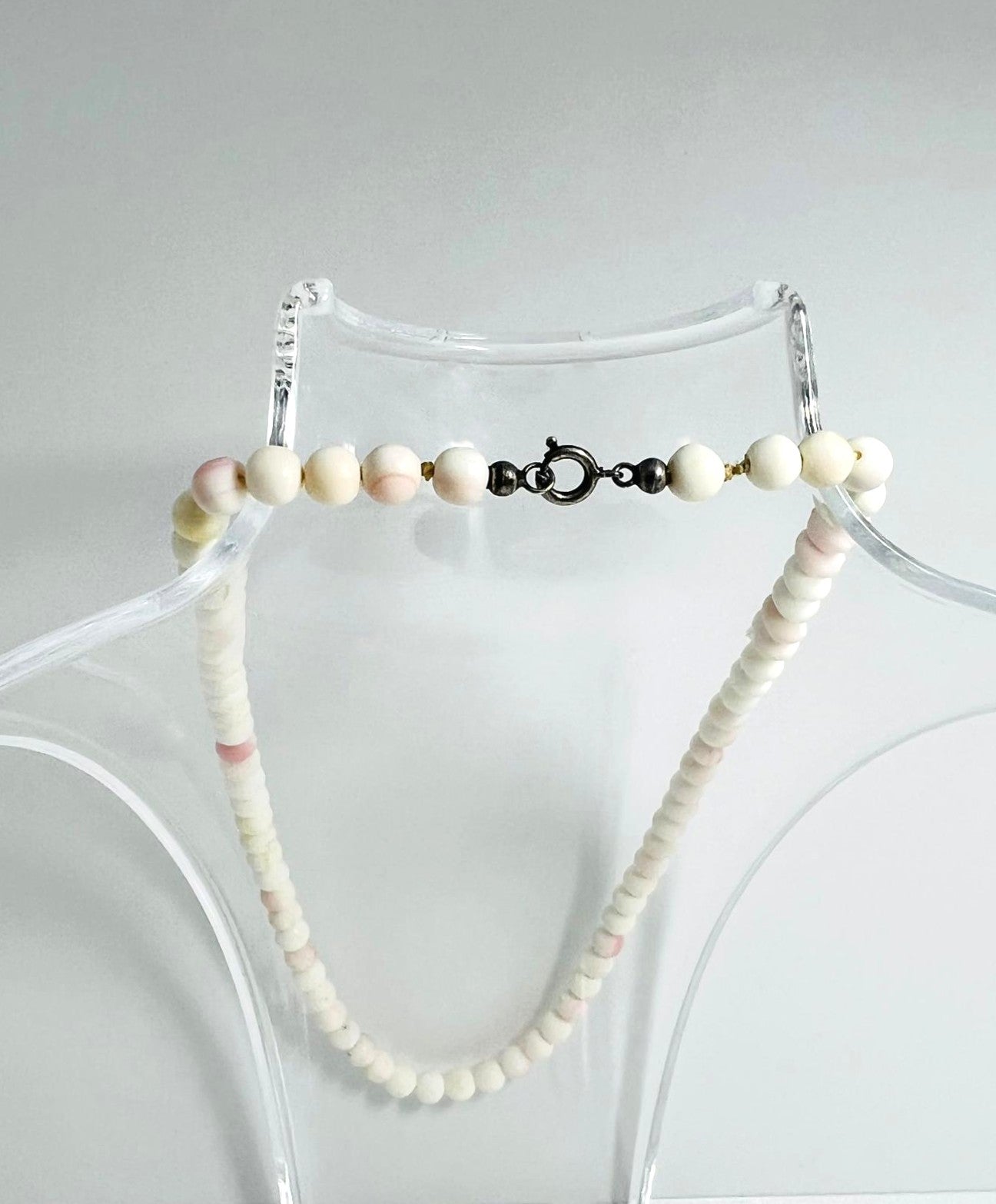 Edelkorallen Kette Engelshaut – Minimalistisch & Fein – 46cm – Vintage Necklace Coral