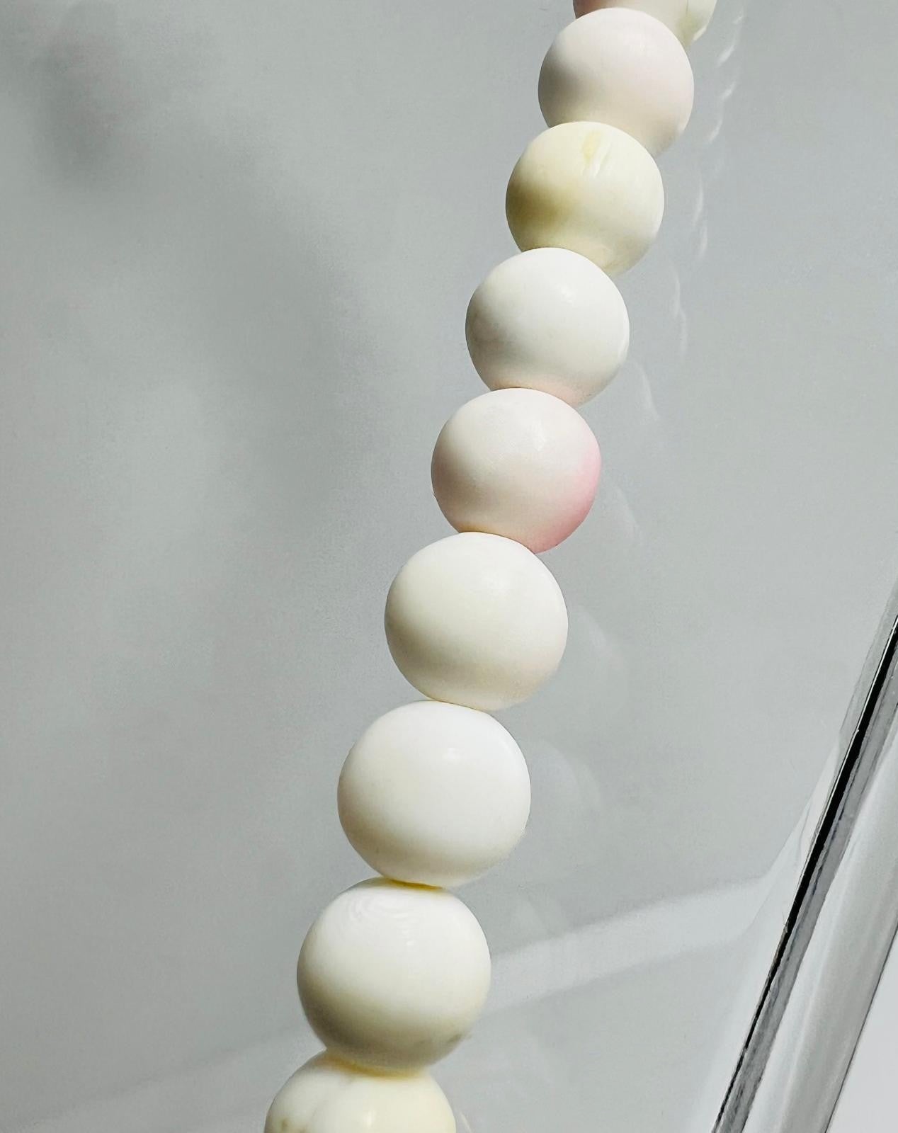 Edelkorallen Kette Engelshaut – Minimalistisch & Fein – 46cm – Vintage Necklace Coral