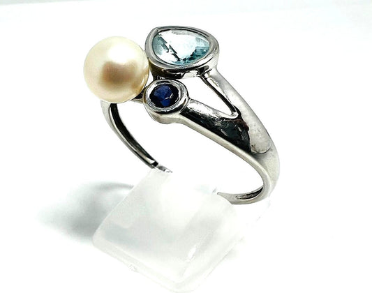 Eleganter 333 Weißgold-Ring Gr. 73 
