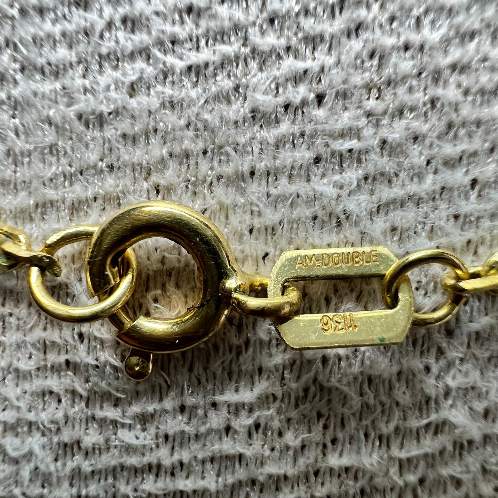 Vintage-Kette mit tiefroten Granatsteinen 