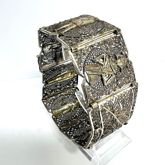 Massives Art-Déco Silberarmband 835
