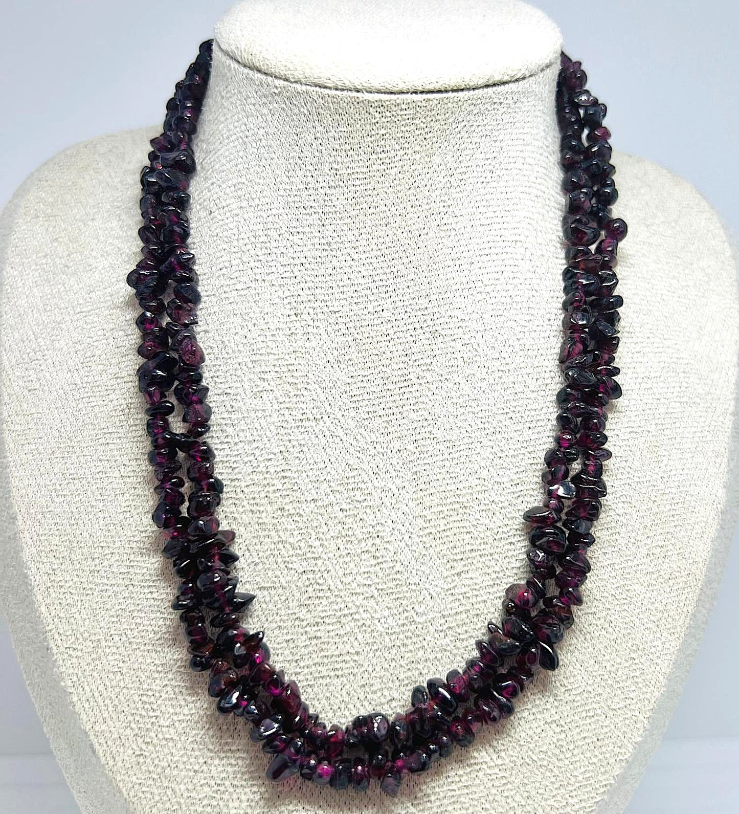 Echte Granat Splitterkette aus Böhmen 