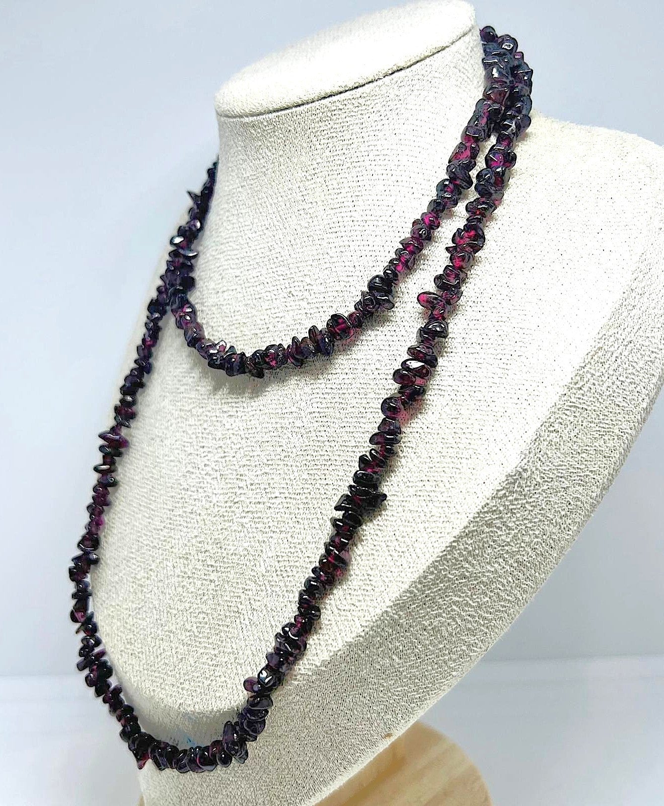 Echte Granat Splitterkette aus Böhmen 