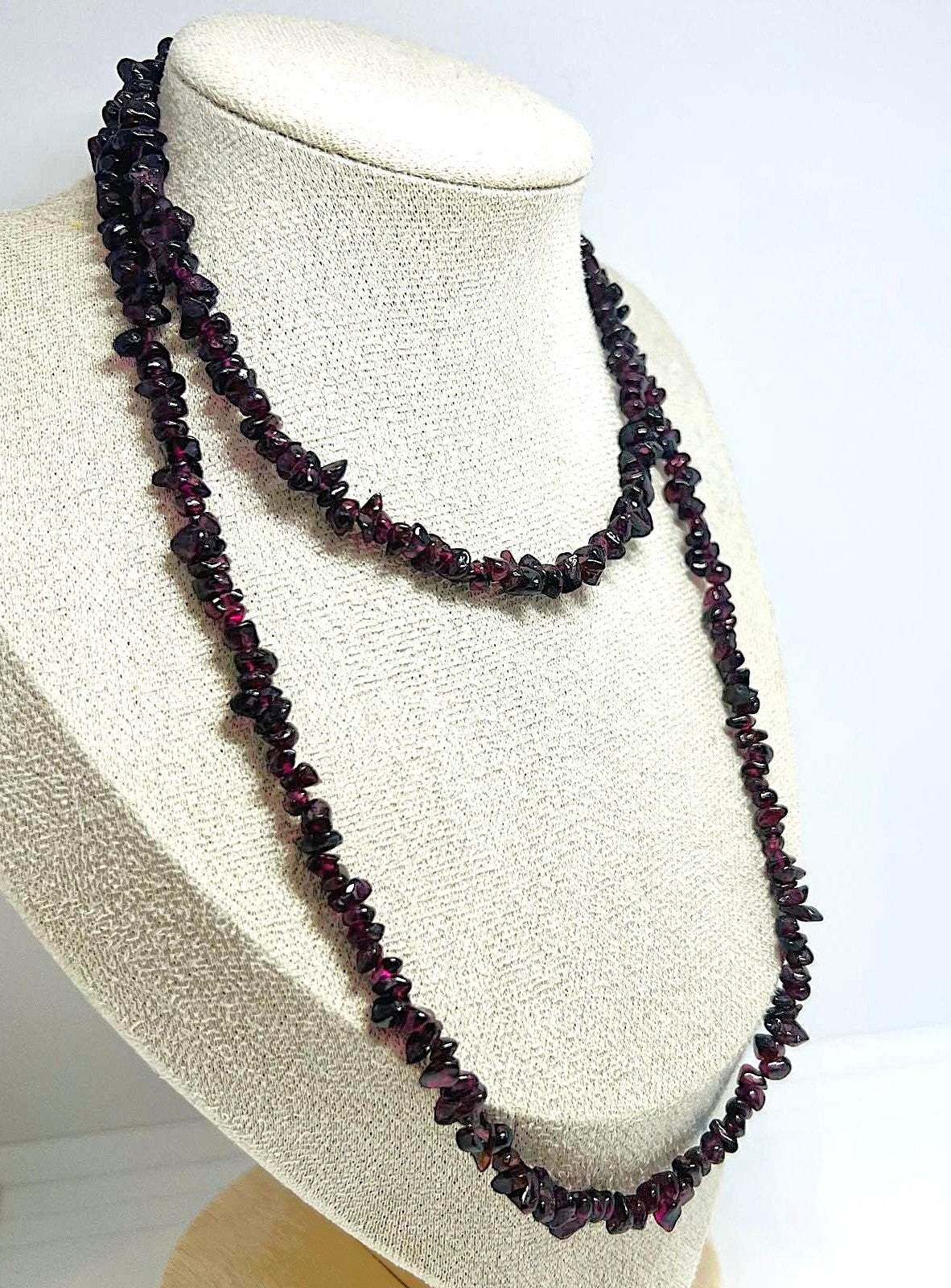 Echte Granat Splitterkette aus Böhmen 