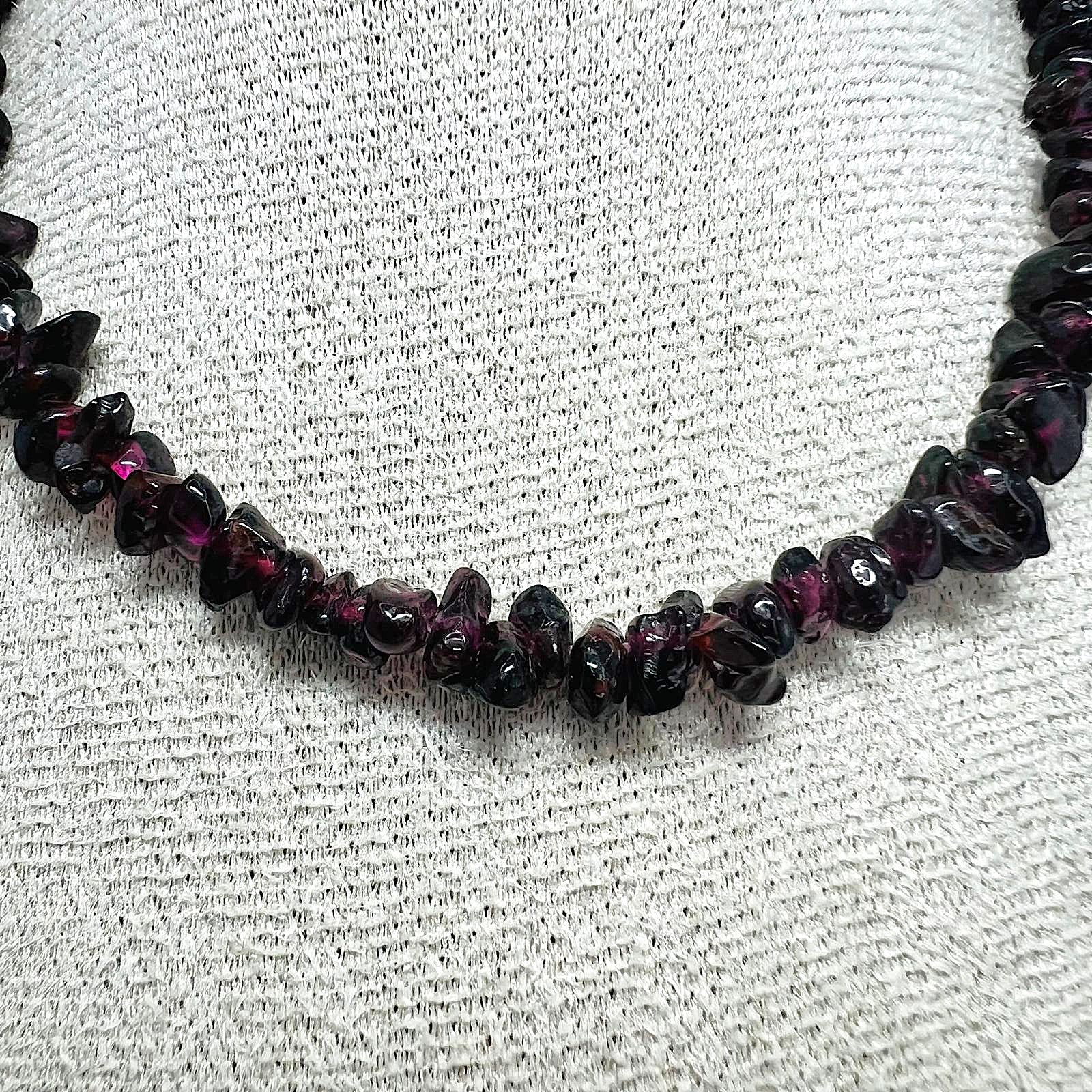 Echte Granat Splitterkette aus Böhmen 