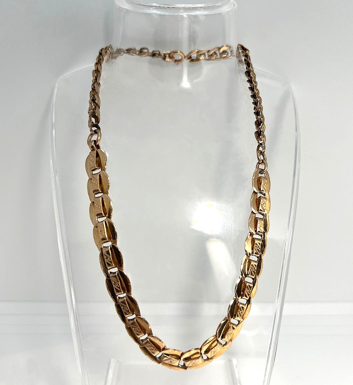 Antike Biedermeier Kette Tombak 