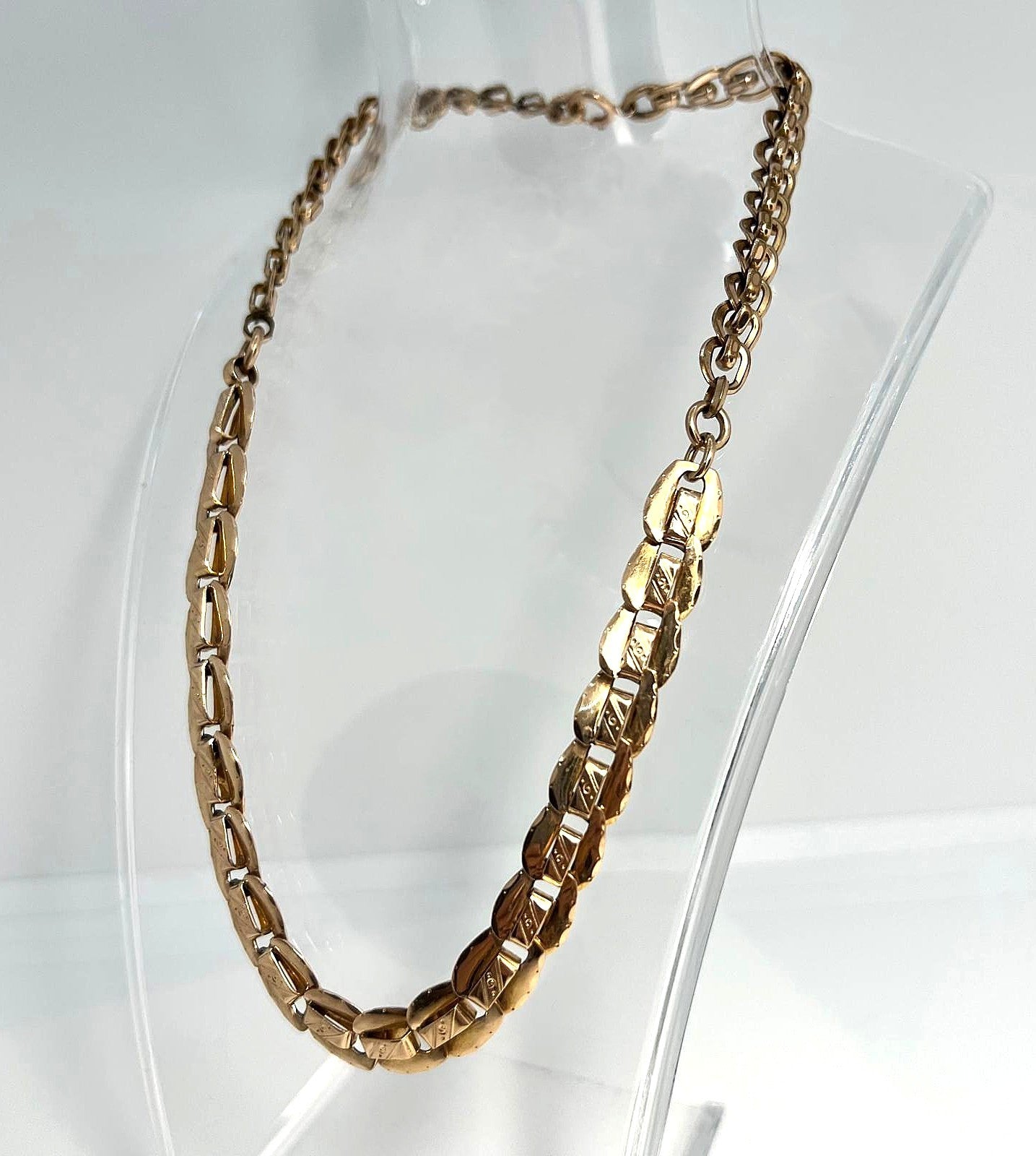 Antike Biedermeier Kette Tombak 