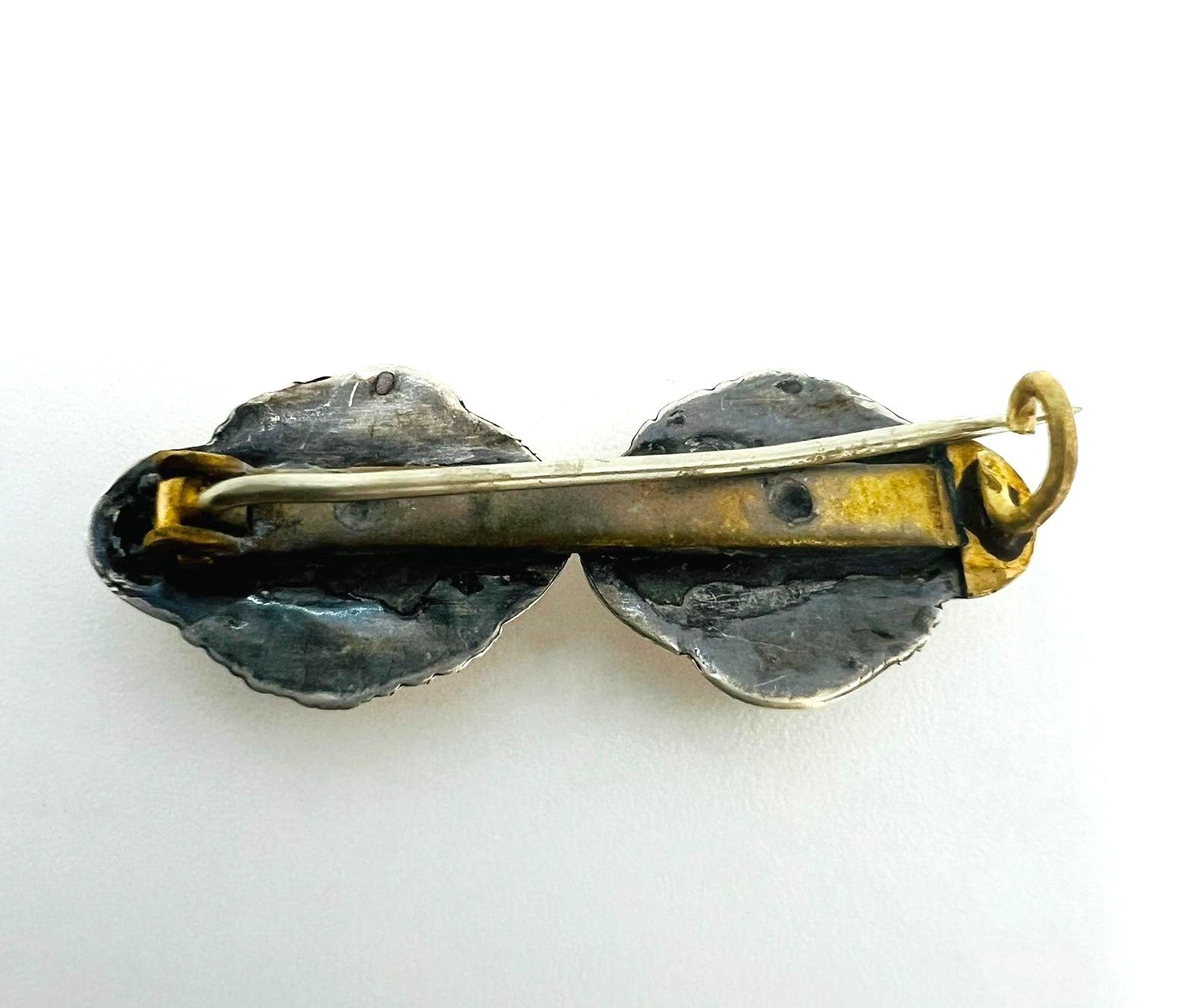 Antike Biedermeier Schaumgold Brosche