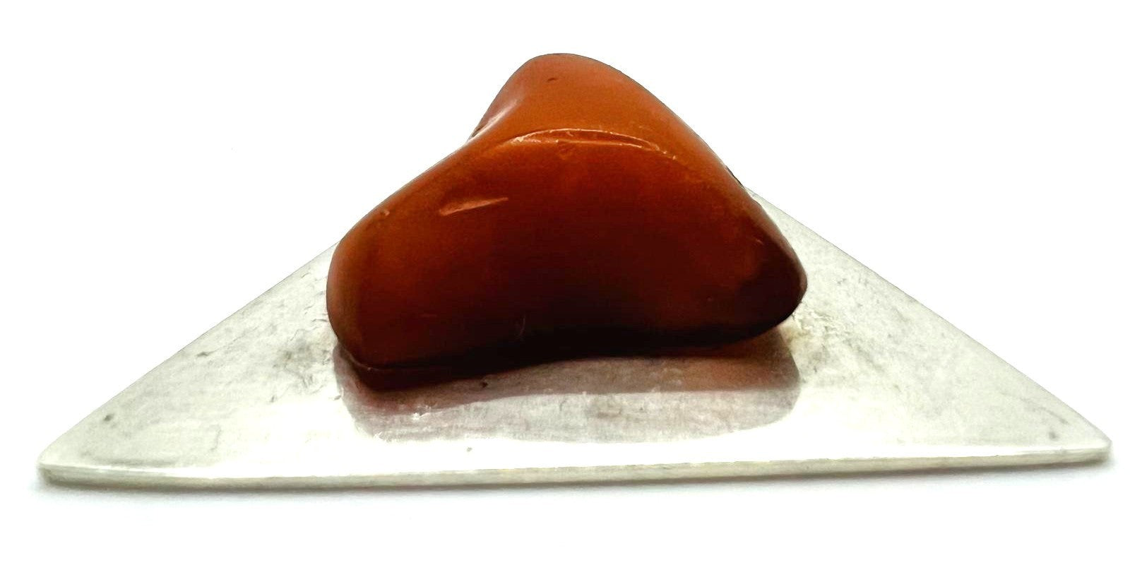 Dreieckiger Butterscotch Bernsteinanhänger 