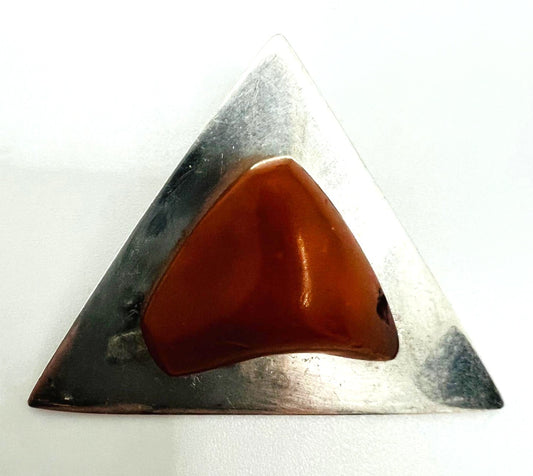 Dreieckiger Butterscotch Bernsteinanhänger 
