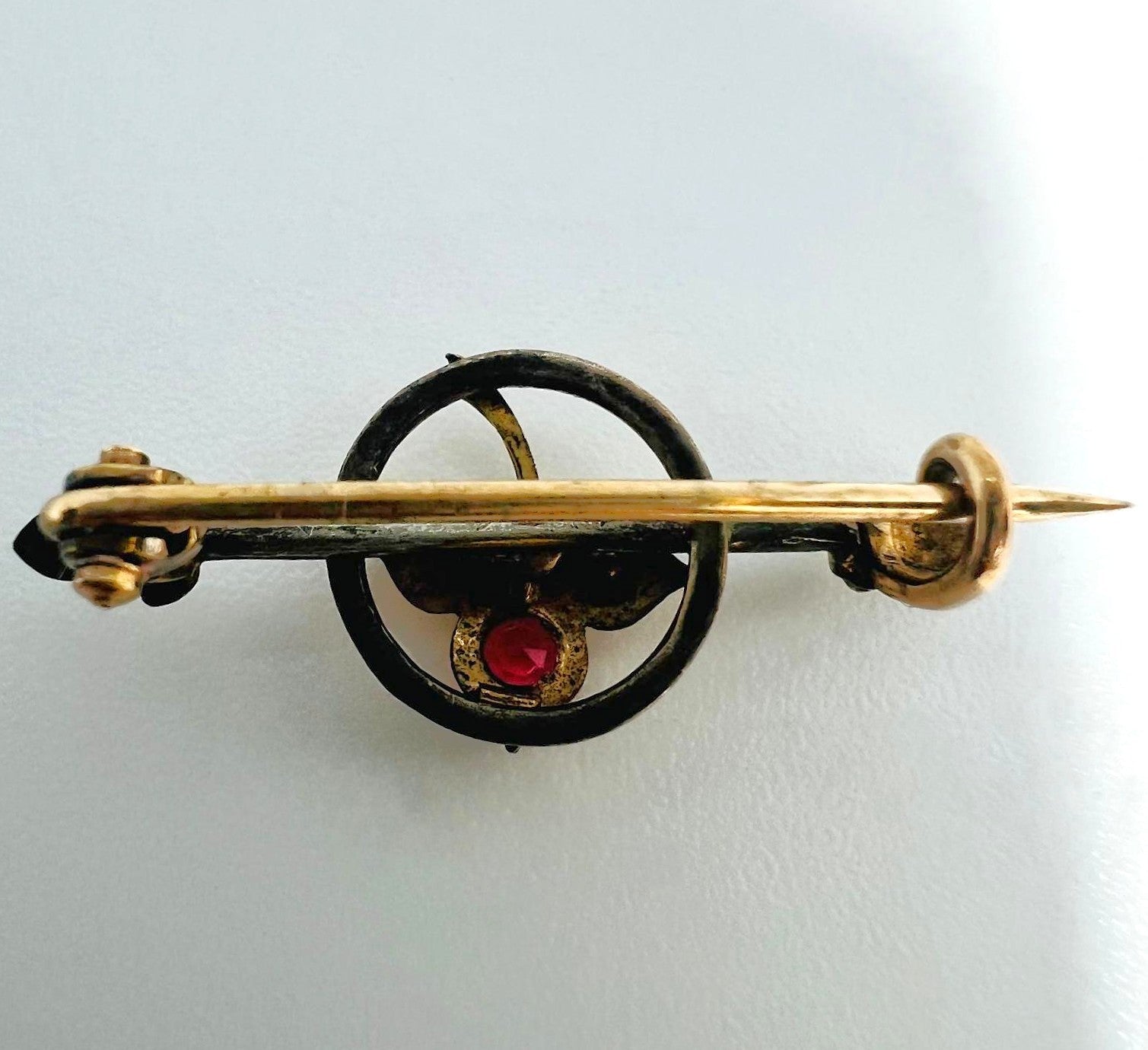Feine Biedermeier-Brosche 