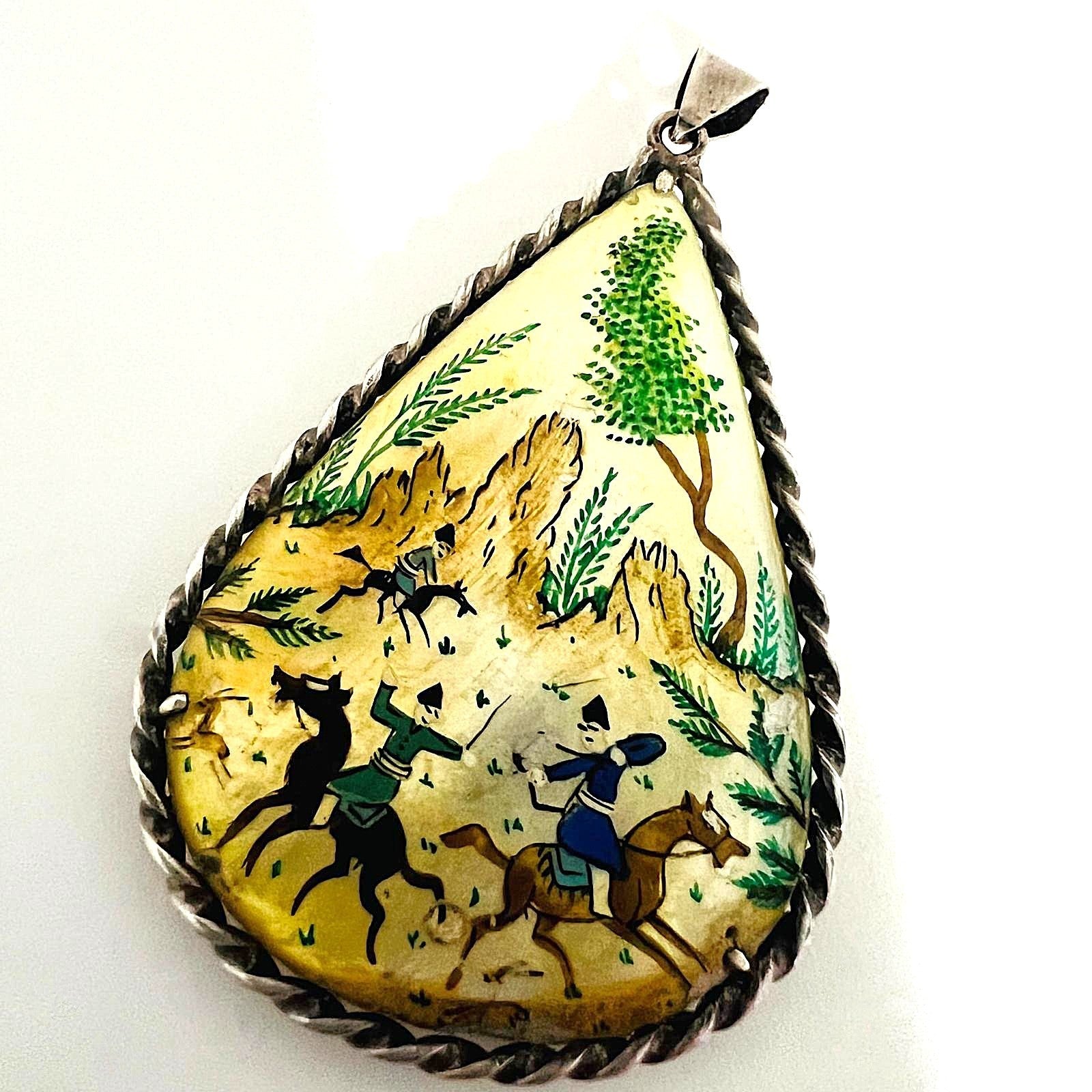 Persische Miniatur Malerei Anhänger