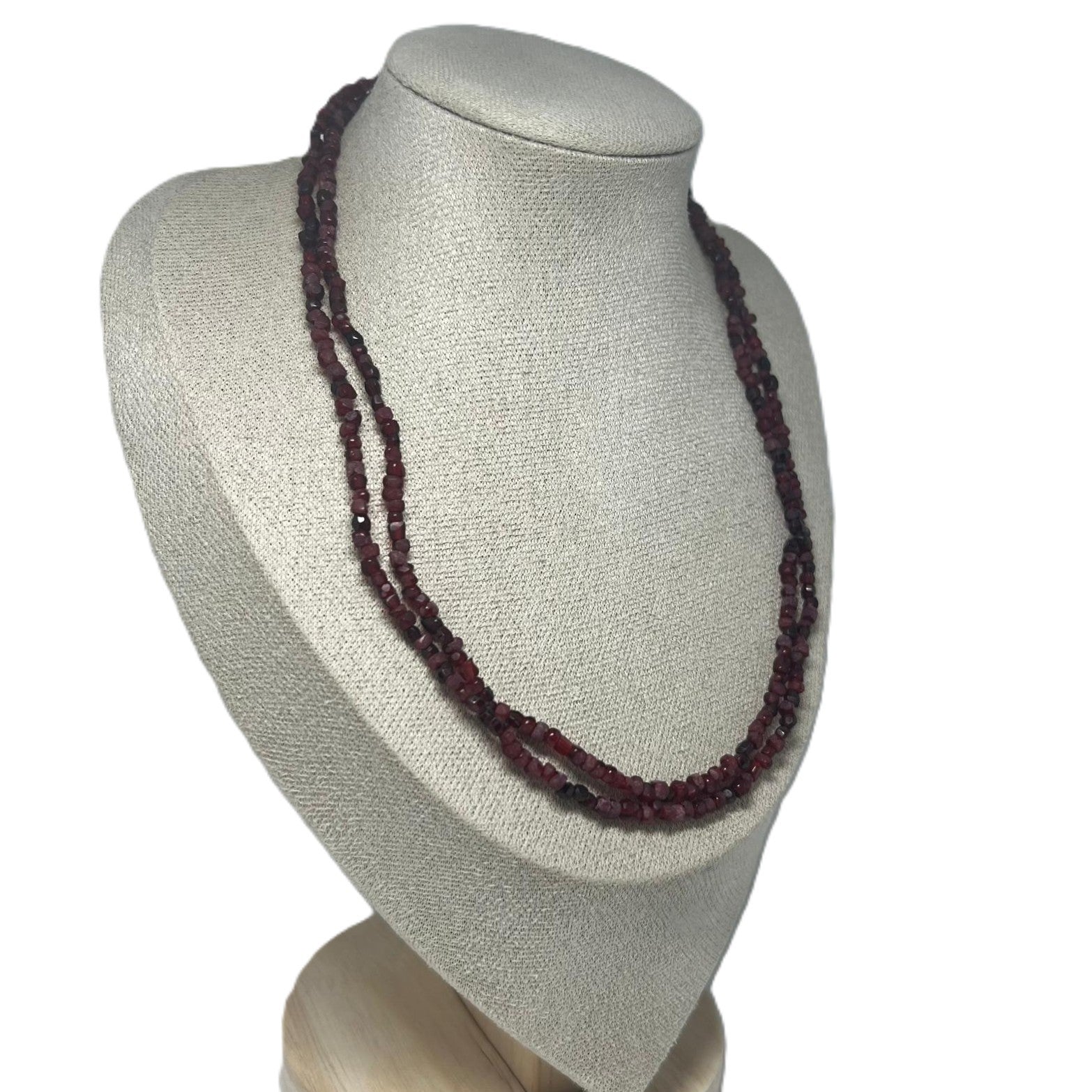 Vintage Granat Edelsteinkette 